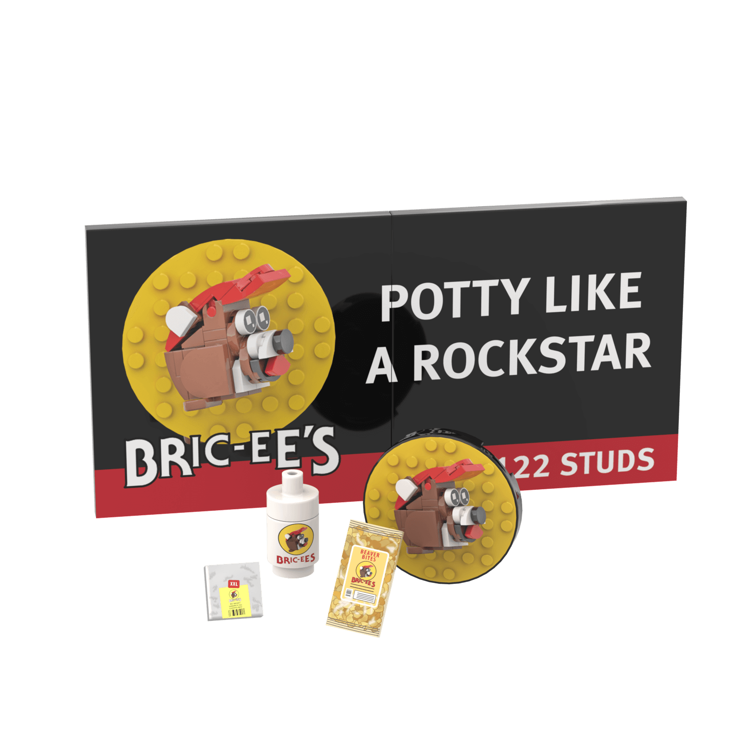 Bric-ee's Rest Stop Pack - (5 Item Pack) - Custom Printed - Made using LEGO® Parts
