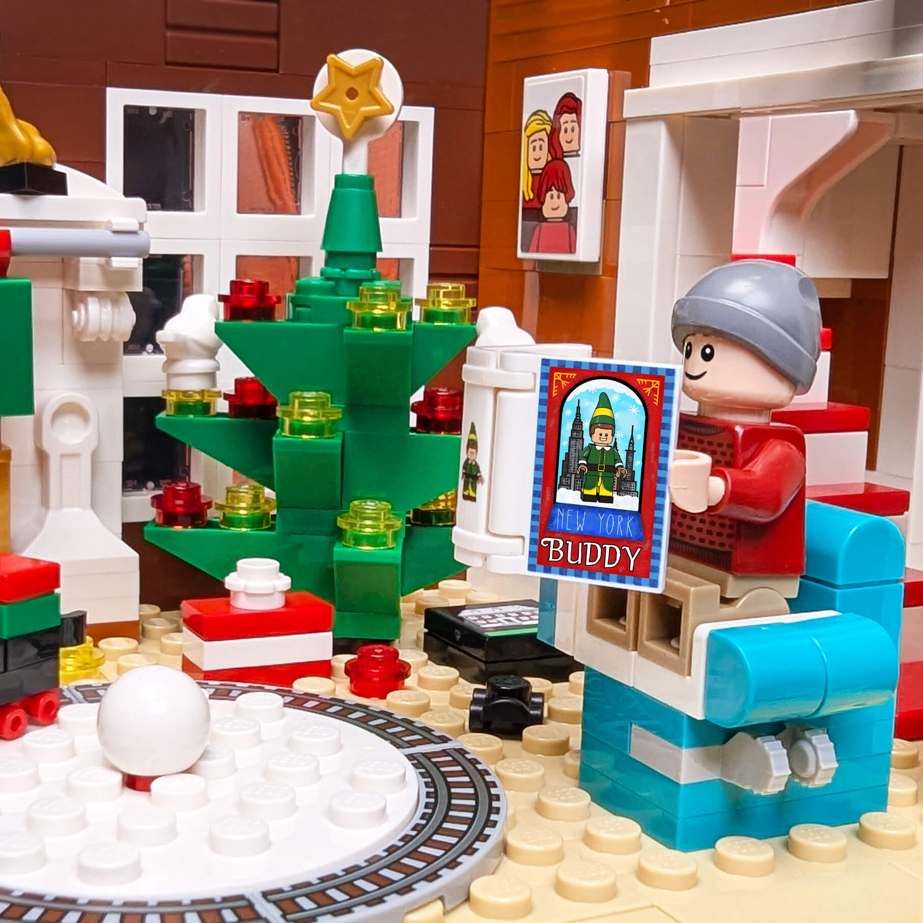 "Buddy" Christmas Book  - "Elf" - Custom Printed - Made Using LEGO® Parts