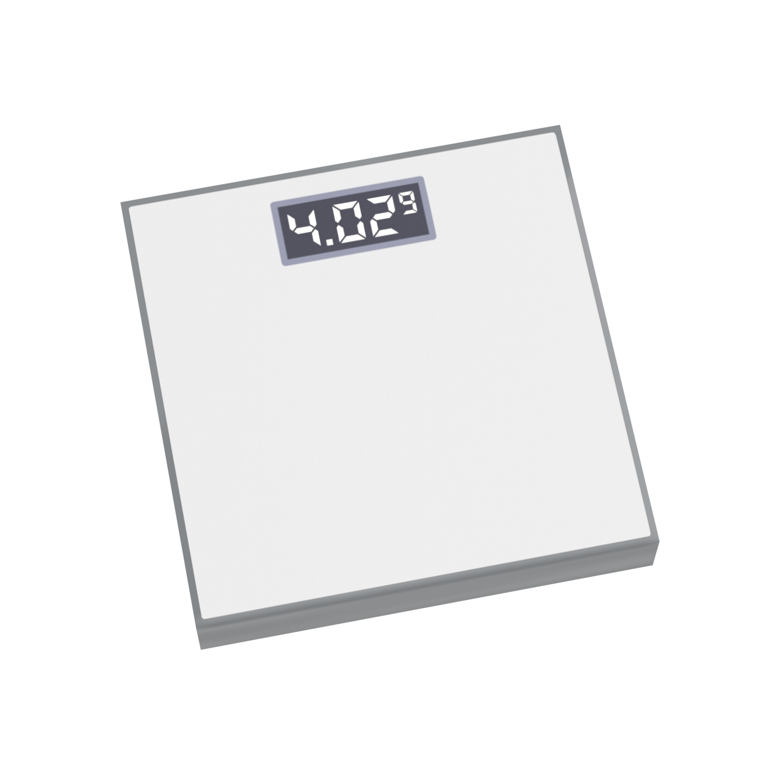 Digital bathroom scale with a clear background made with LEGO parts
