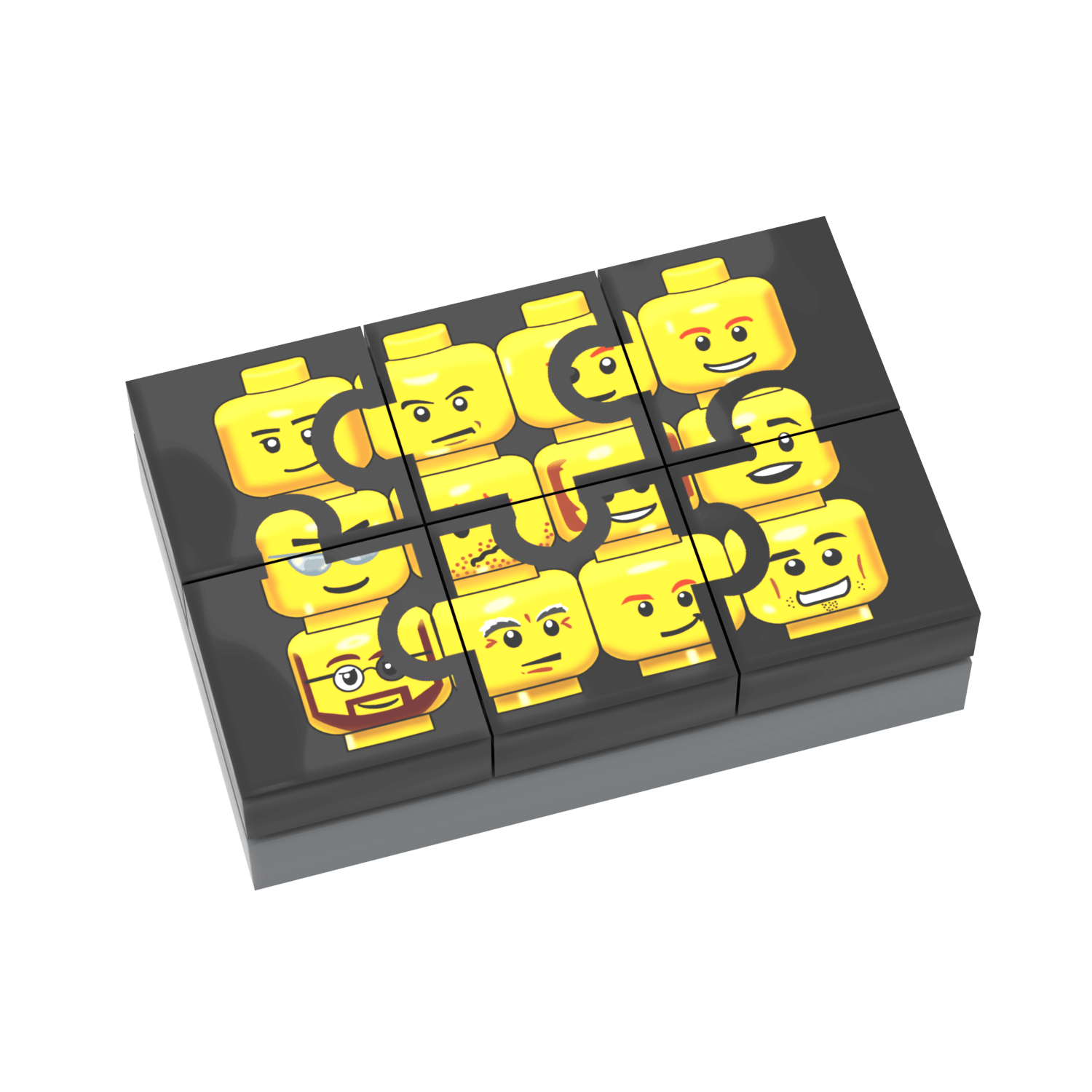 a puzzle made with lego parts 