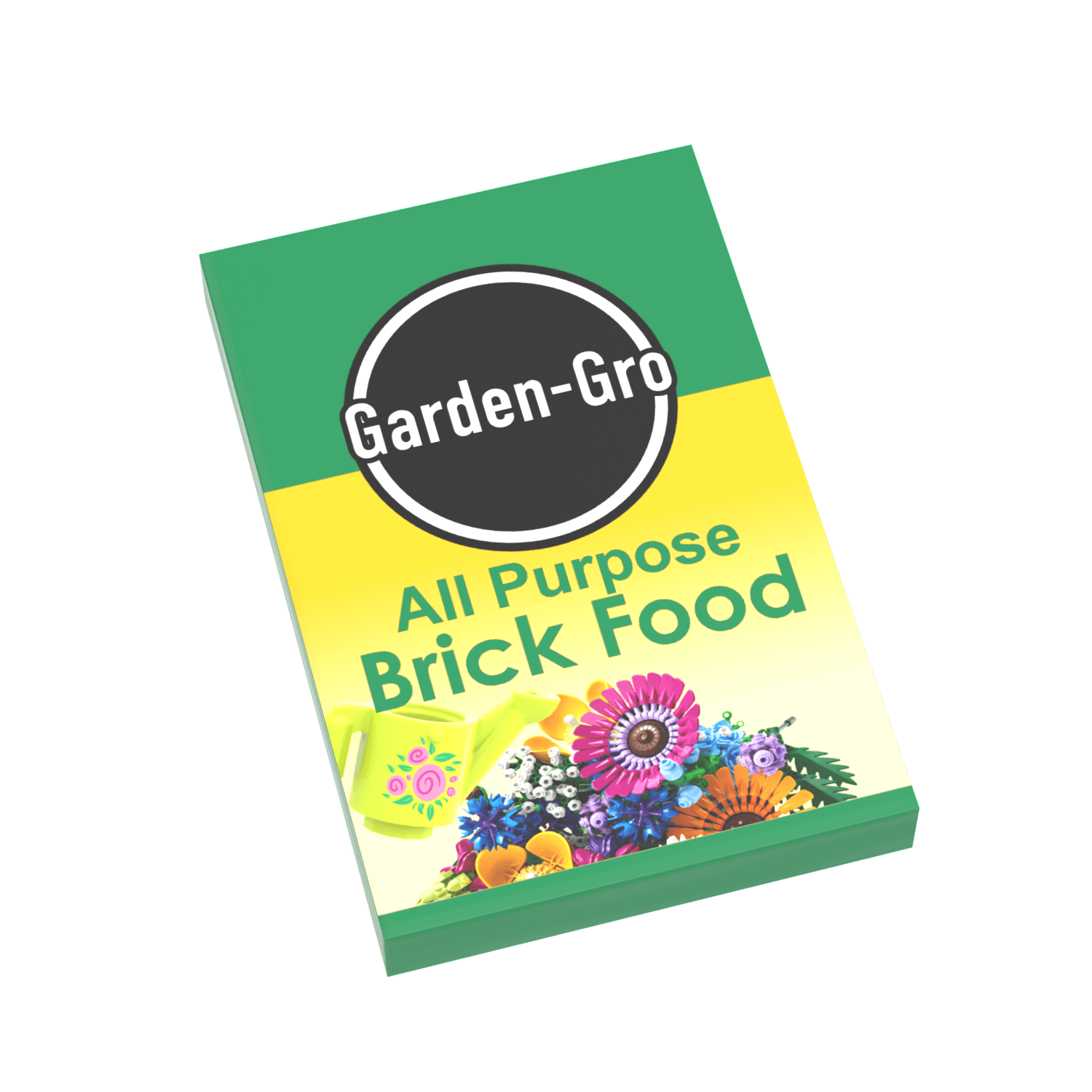 Garden-Gro All Purpose Brick Food packaging on a black background