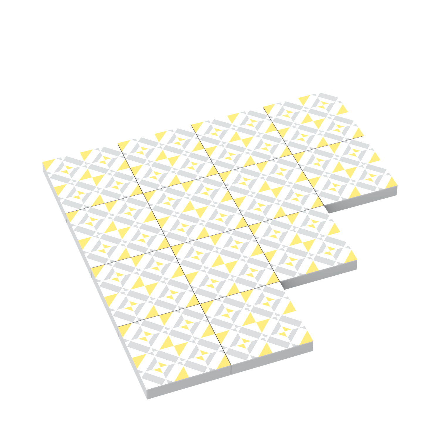 Yellow, Gray & White Tile for Floor & Wall - Custom Printed (20 Pack) - Made with LEGO®