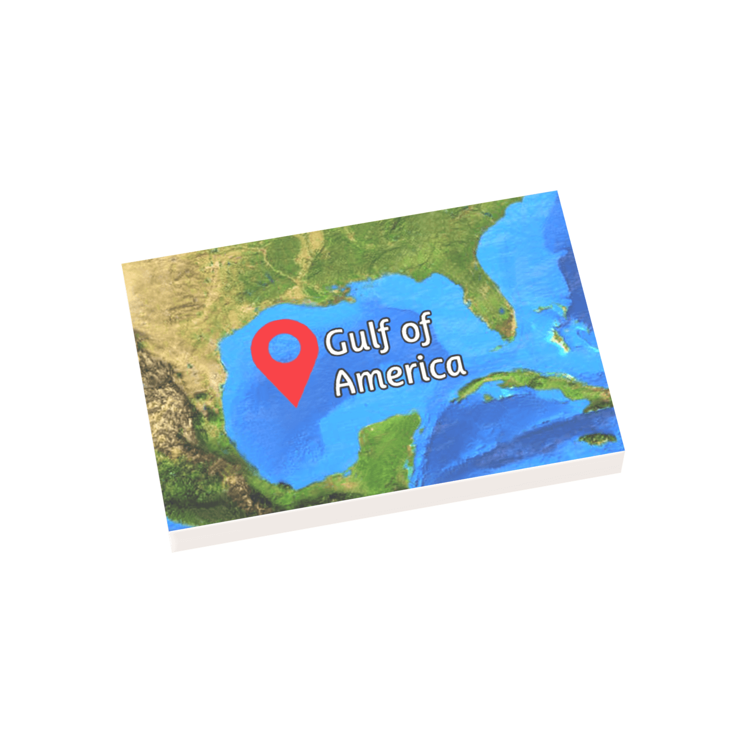 Gulf of America? - Trump Renamed - Custom Printed On a LEGO® Tile