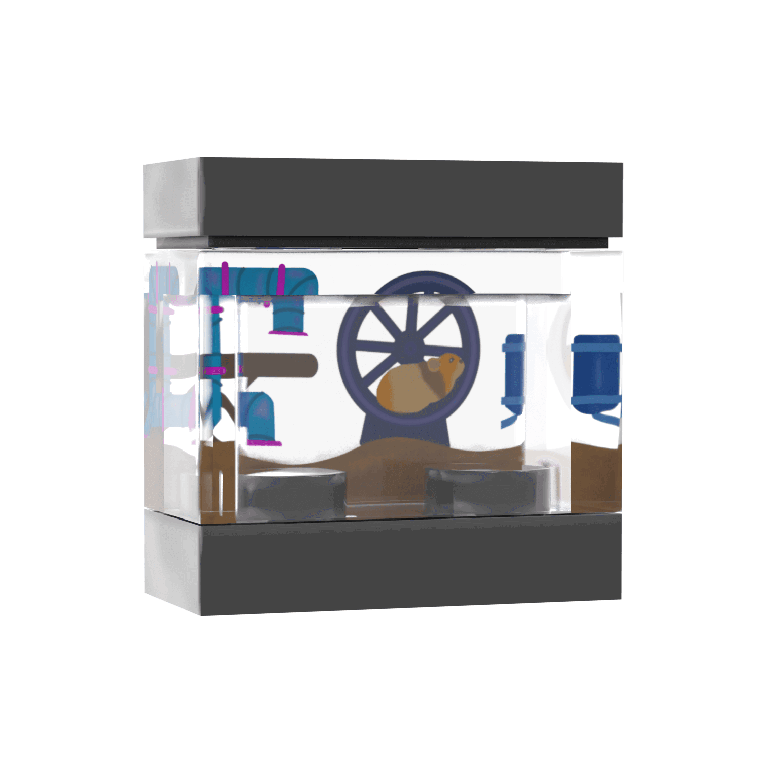 Transparent hamster enclosure made with lego
