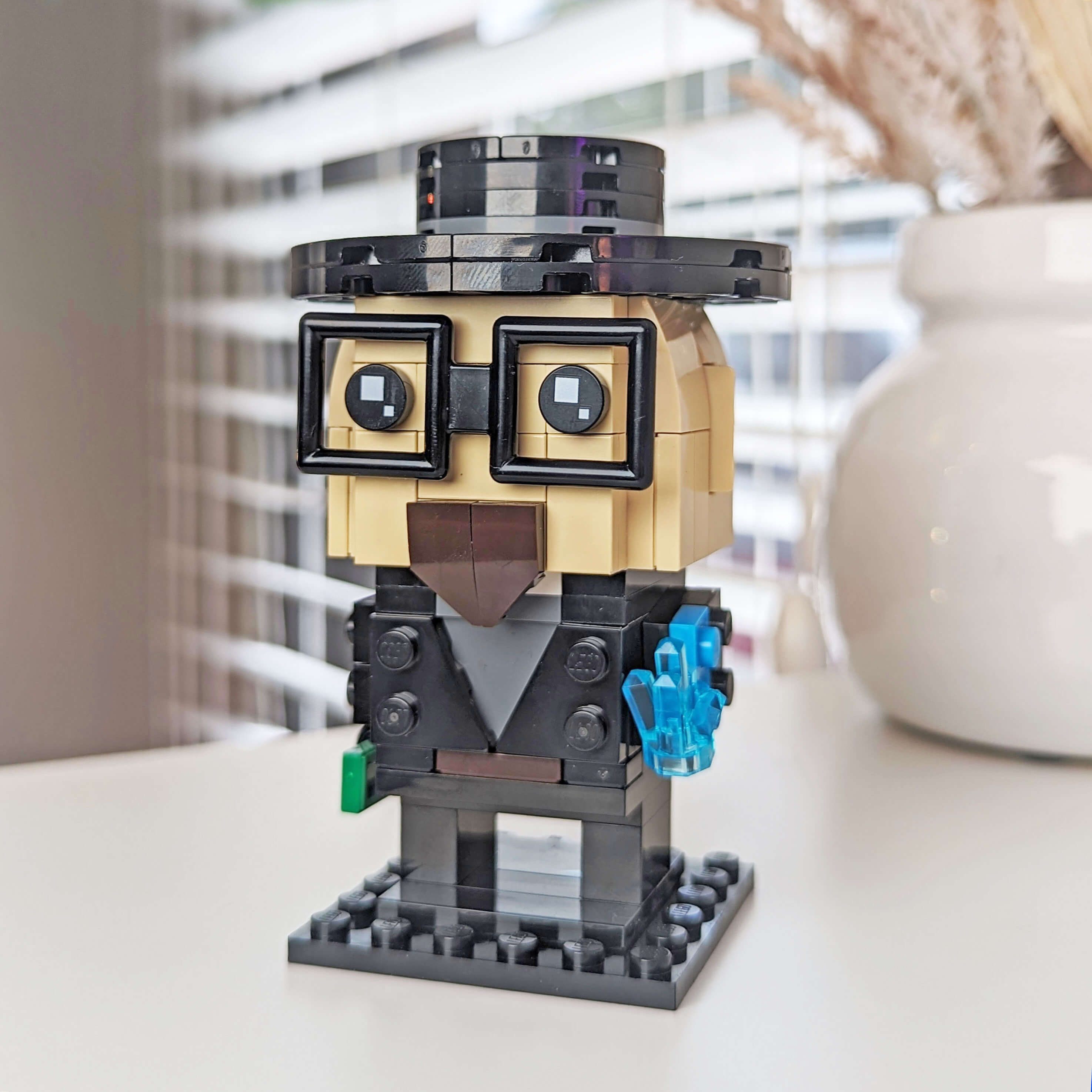 Heisenberg - Walter White Brick Head - Custom Building Set - Made Using LEGO® Parts