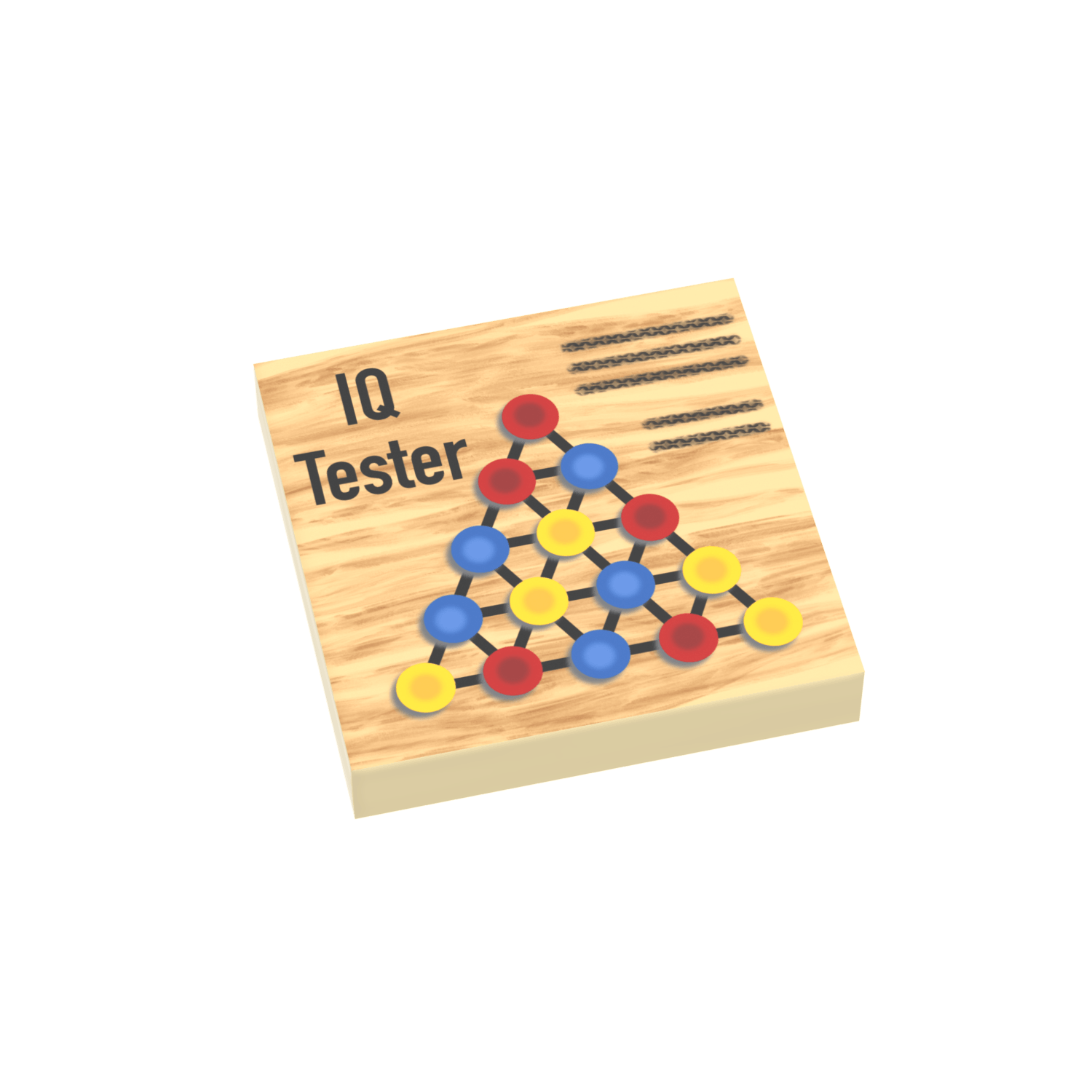 IQ Peg Game - Minifig Scale Custom Print - Made Using LEGO® Parts