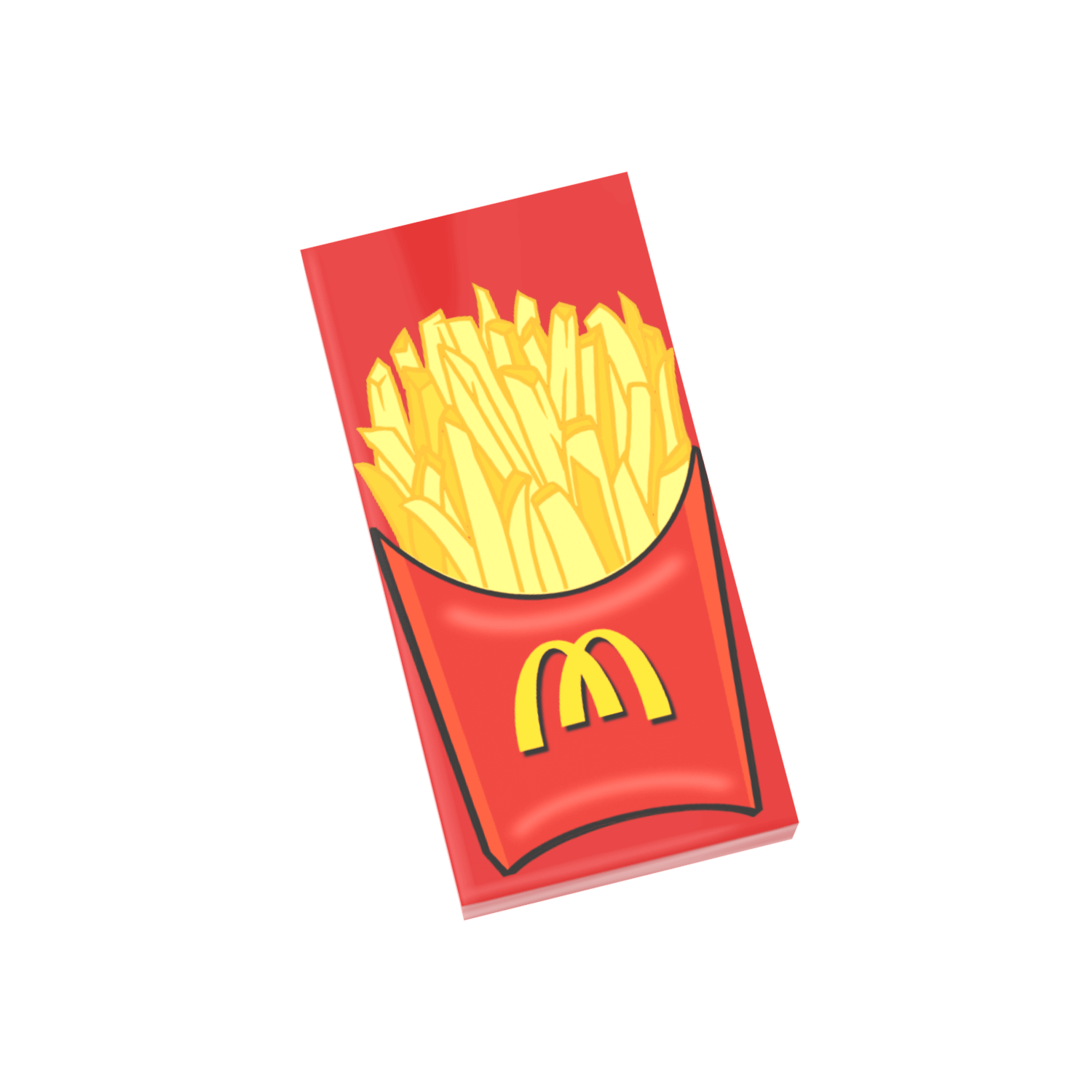 McBrick's French Fries - Custom Printed 1x2 Tile - Made Using LEGO® Parts