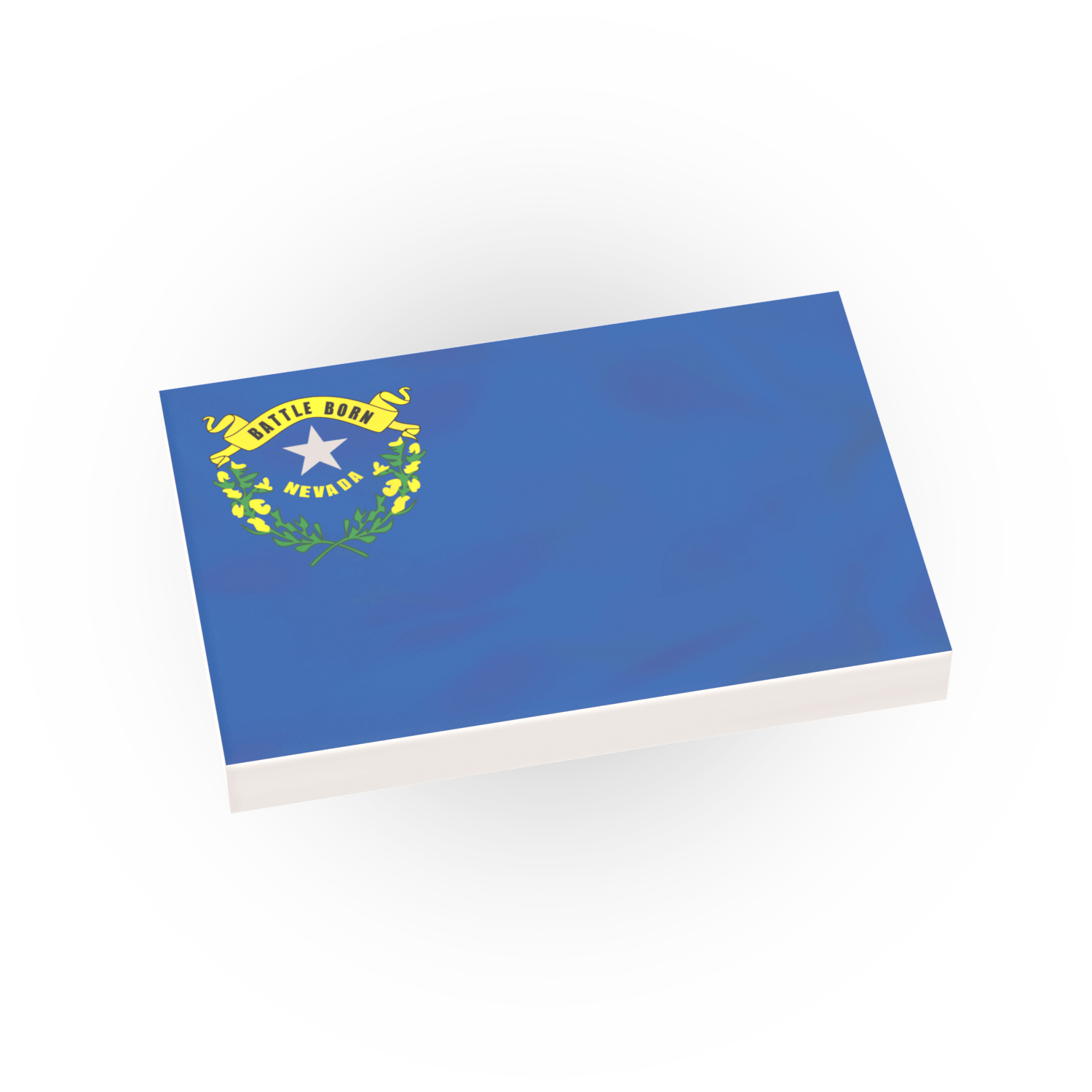 Nevada State Flag - Minifig Scale - Custom Printed - 2x3 Tile Made using a LEGO® Tile