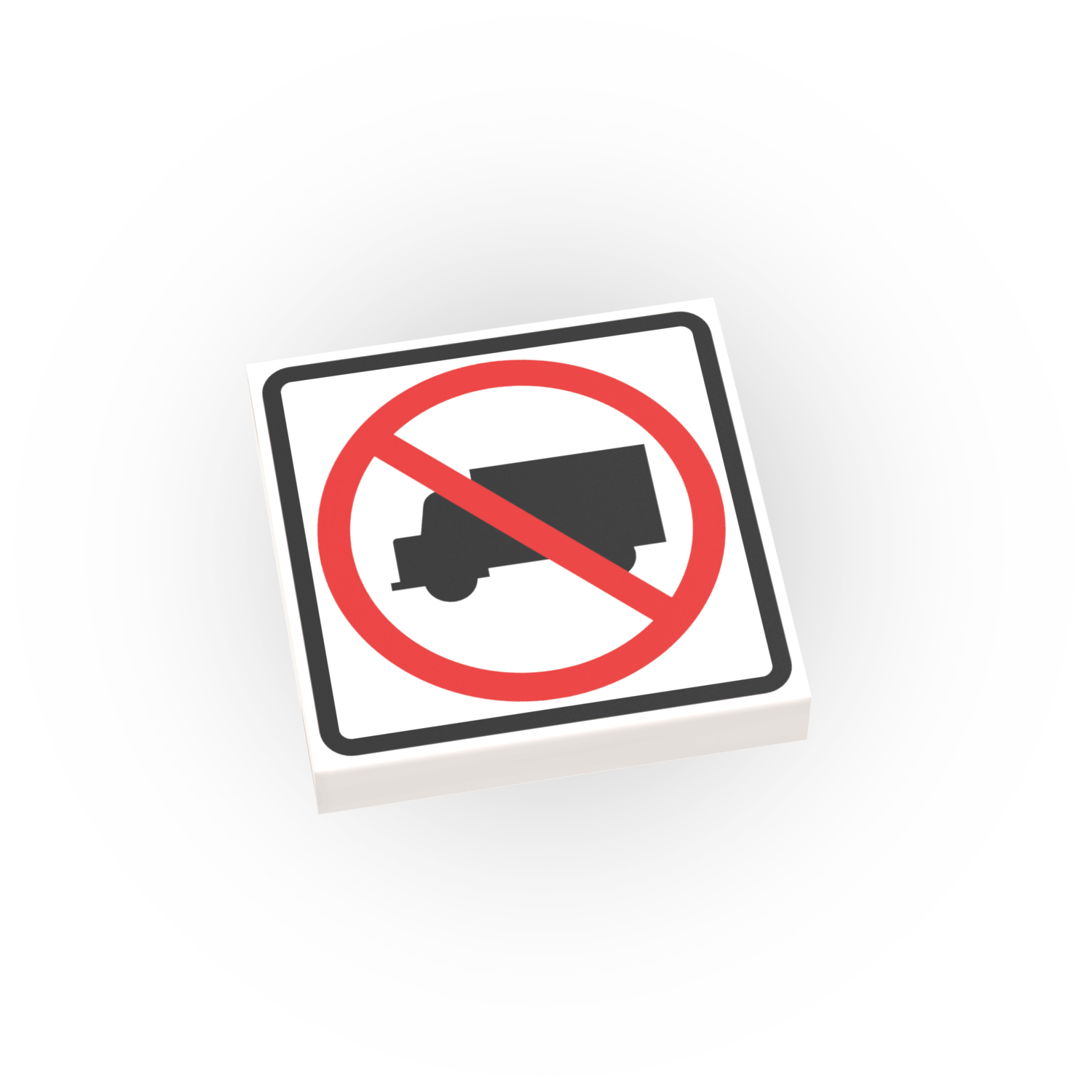 No Deliveries Sign - Custom Printed 2x2 Tile - Made Using LEGO® Parts