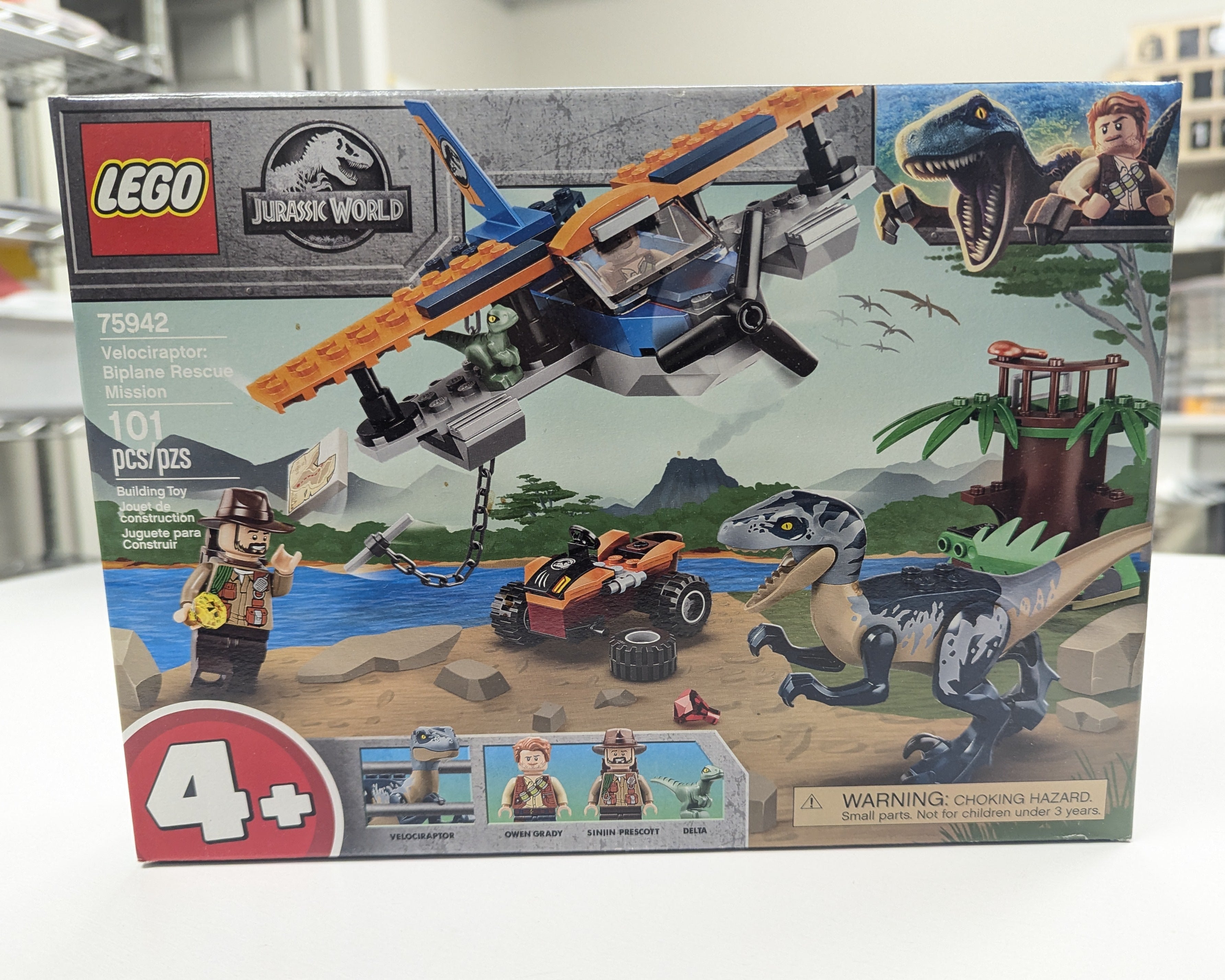 New & Sealed - LEGO Jurassic Park World 75942 Velociraptor Biplane Rescue