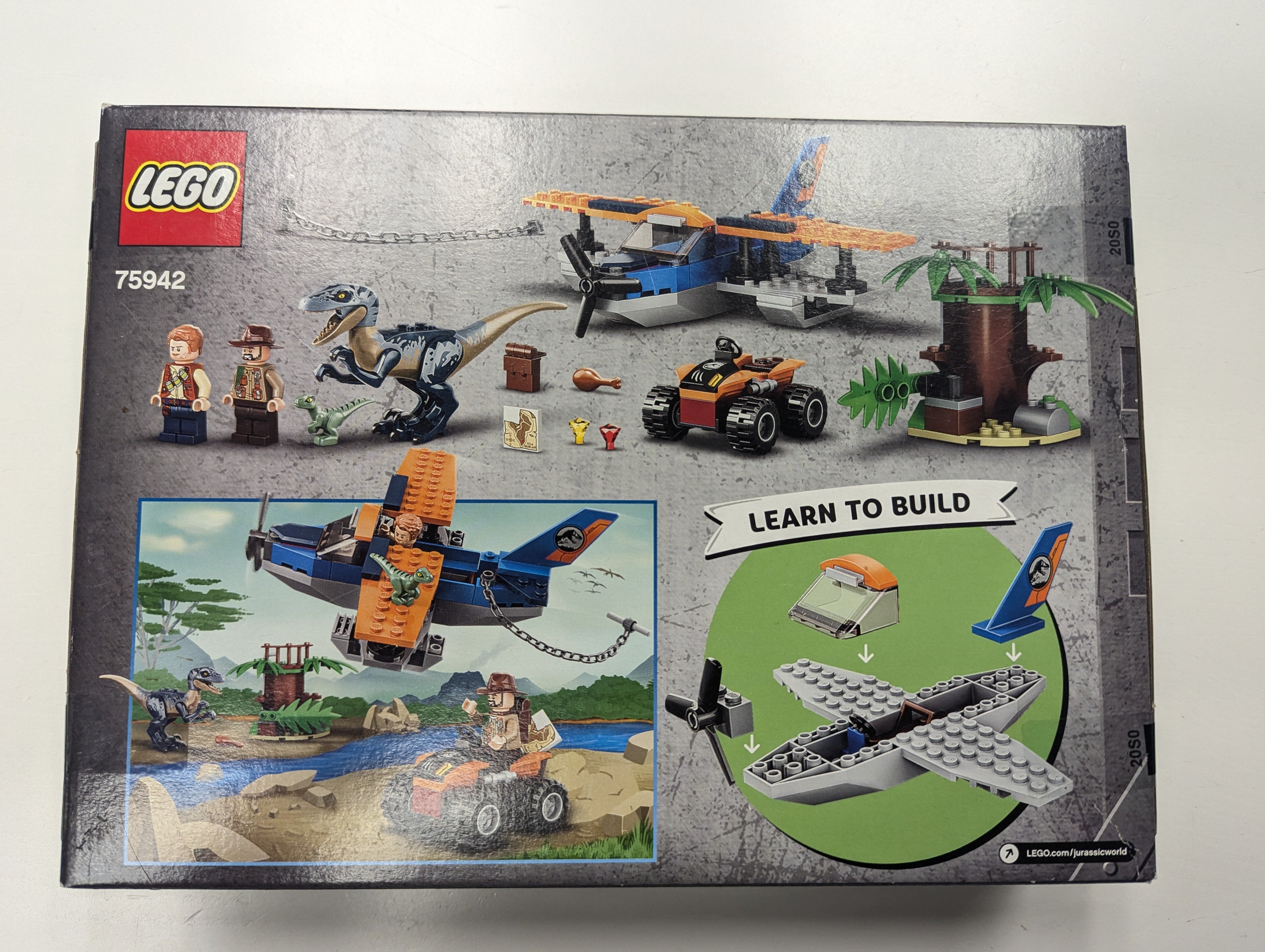 New & Sealed - LEGO Jurassic Park World 75942 Velociraptor Biplane Rescue