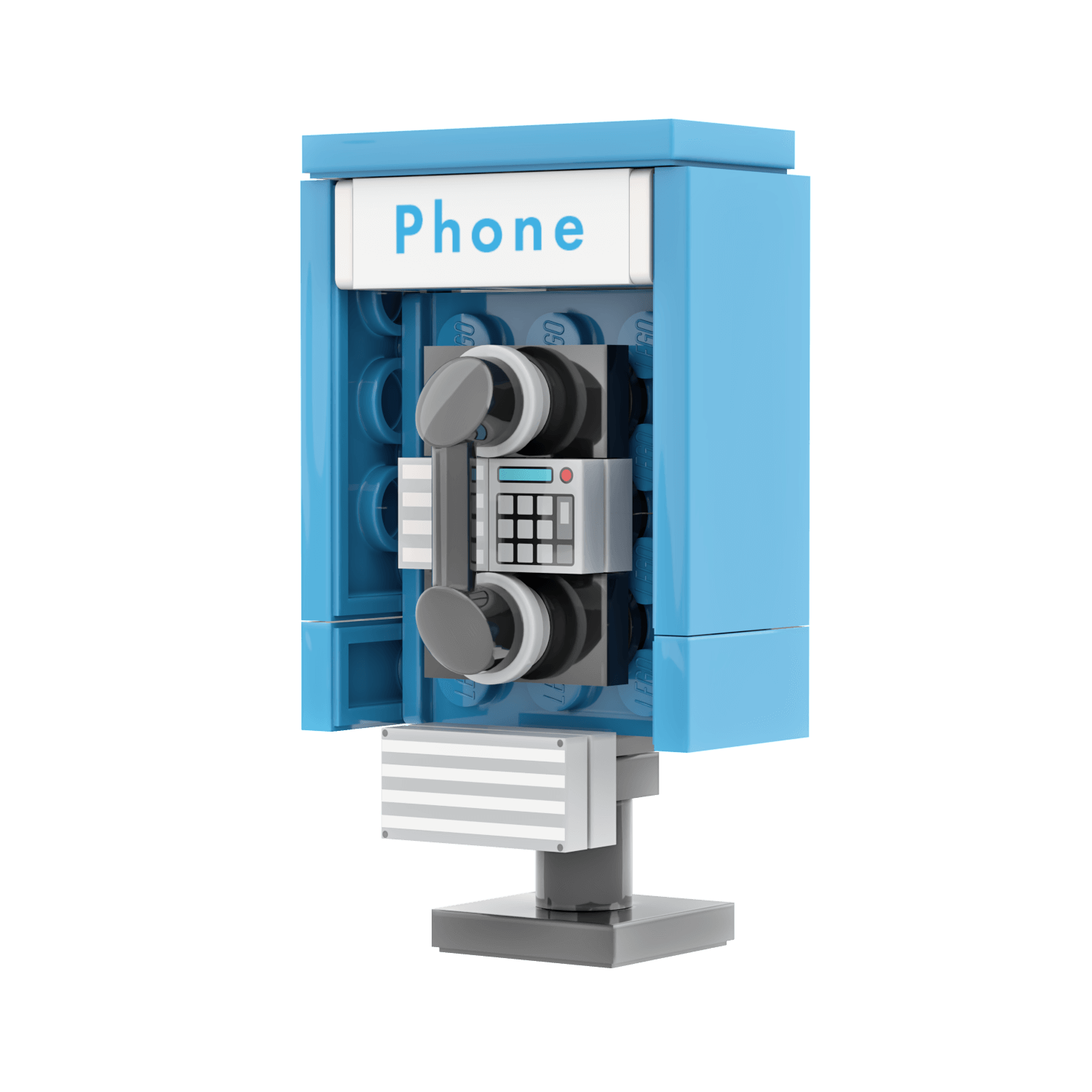Phone Booth - Pay Phone -  Custom Printed Set - Made Using LEGO® Parts