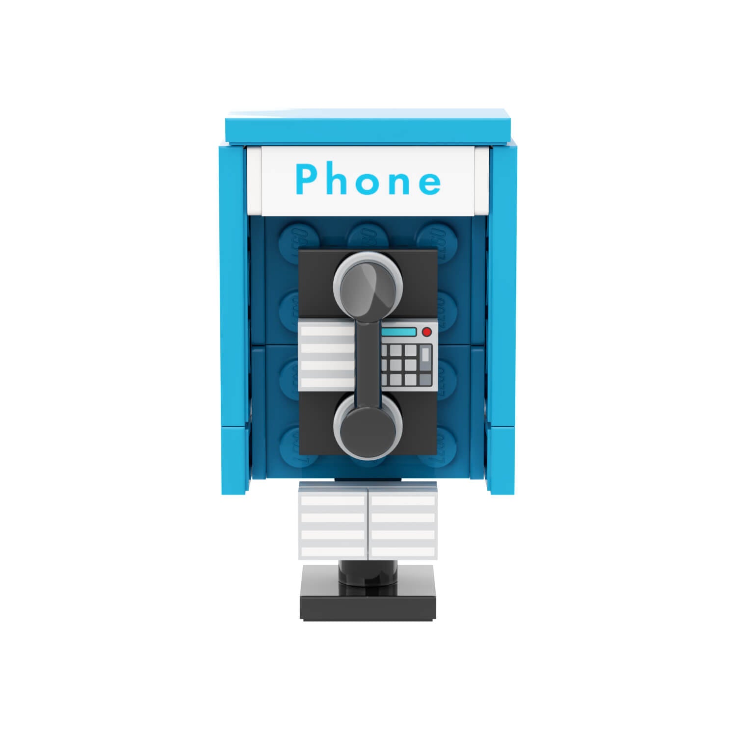 Phone Booth - Custom Printed Set - Made Using LEGO® Parts