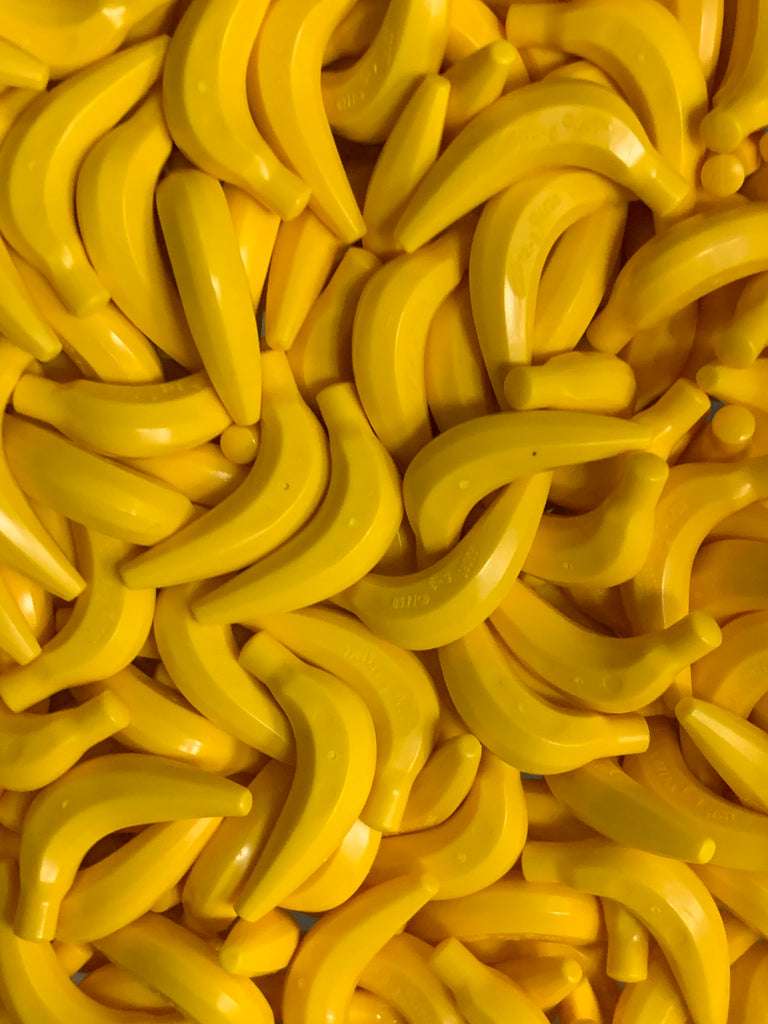 a pile of banana legos