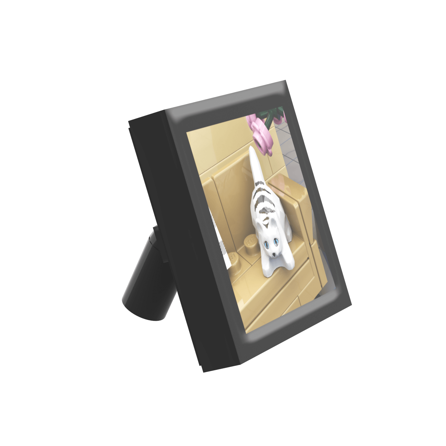 Framed Picture - Pet Cat - Custom Printed - Made Using LEGO® Parts