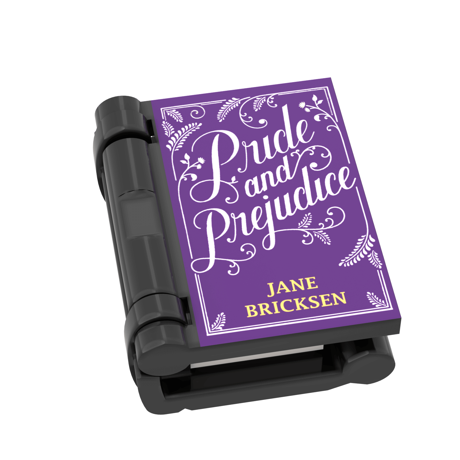 Purple book cover of 'Pride and Prejudice' by Jane Austen on a black background