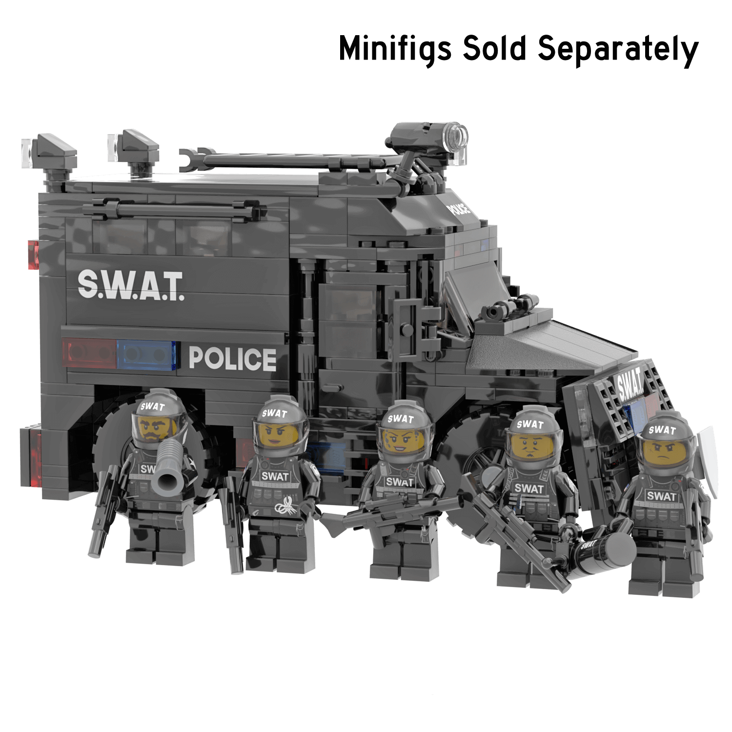 Police Armored S.W.A.T. Vehicle - Custom Building Set - Made Using LEGO® Parts