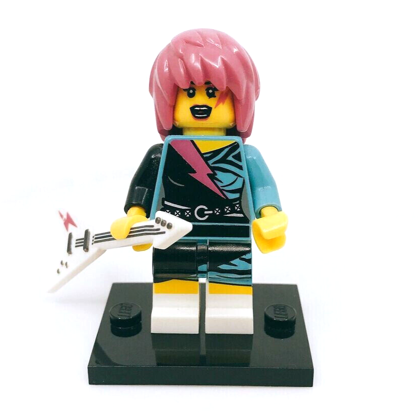 Lego CMF Series 7 Minifigure - Rocker Punk 80's Guitar Girl (col07-15) 8831