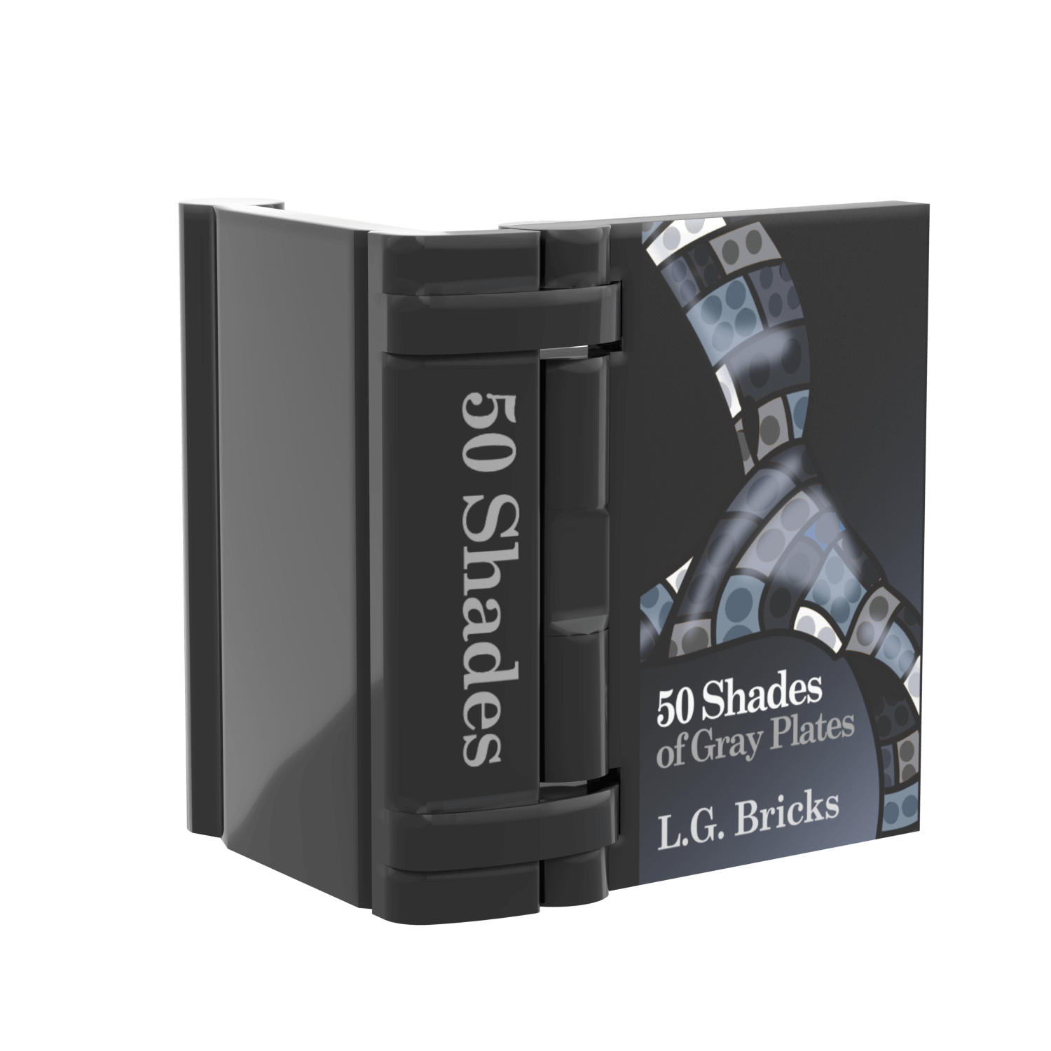 Black brick with '50 Shades' branding and a colorful snake design on a black background