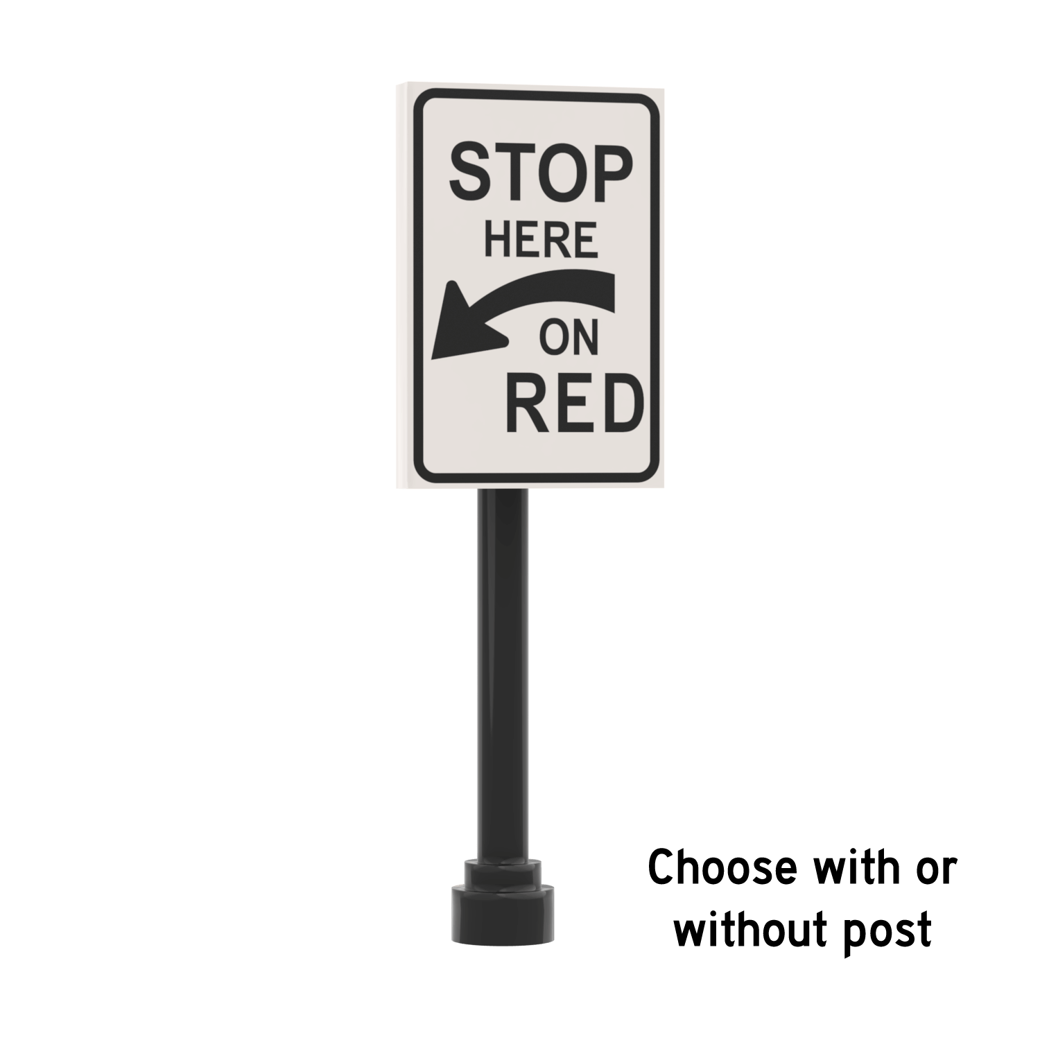 Stop Here on Red Sign - Custom Printed 2x3 Tile - Made Using LEGO® Parts