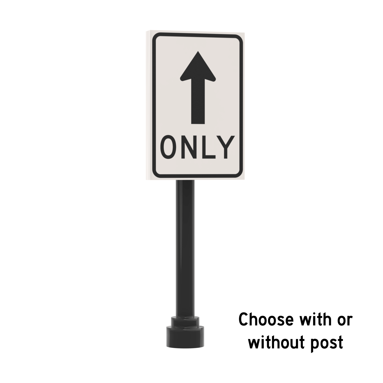 Straight Only Sign - Custom Printed 2x3 Tile - Made Using LEGO® Parts