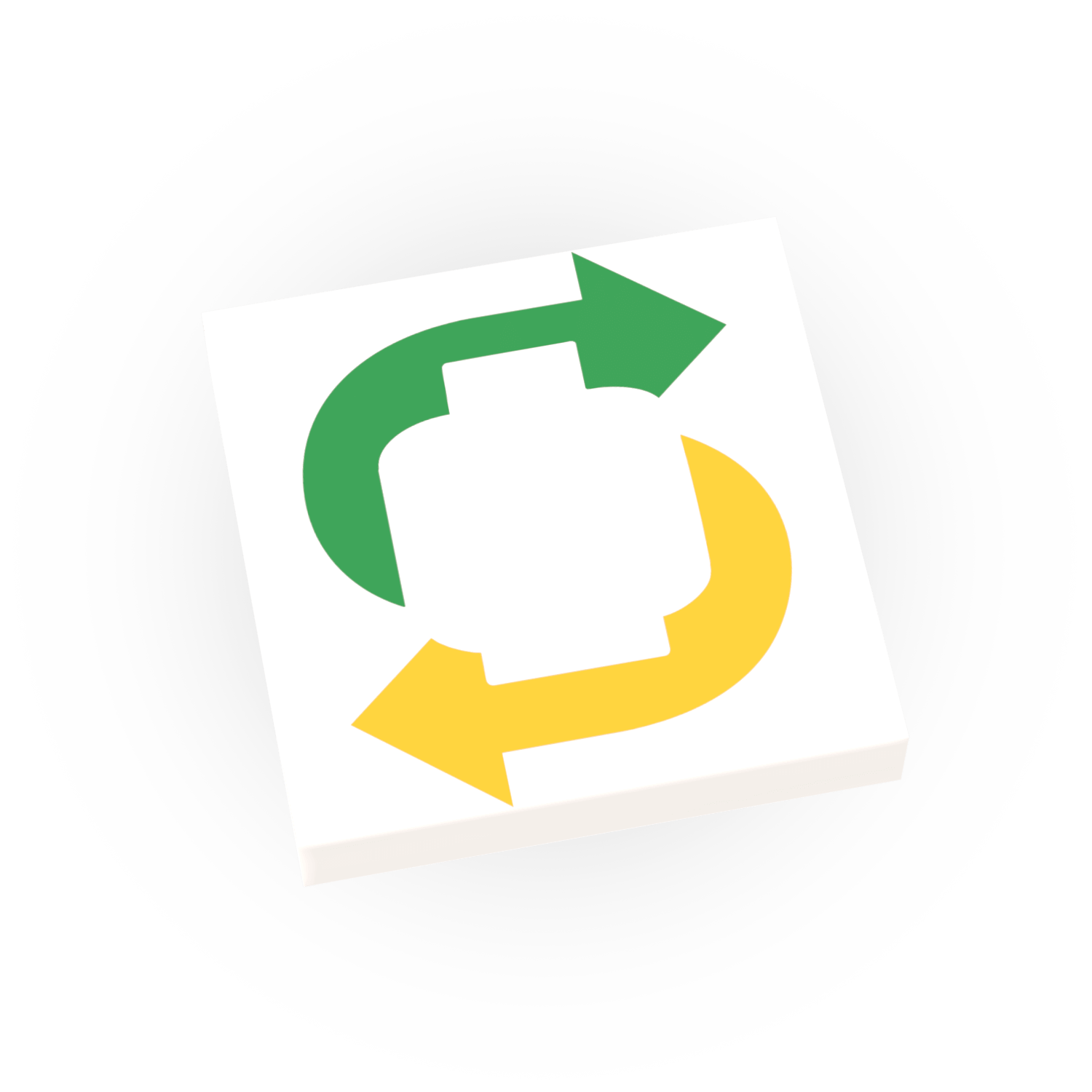 A custom-printed 2x2 tile featuring a green and yellow Studway Poster icon on a white background, indicative of a sandwich shop.