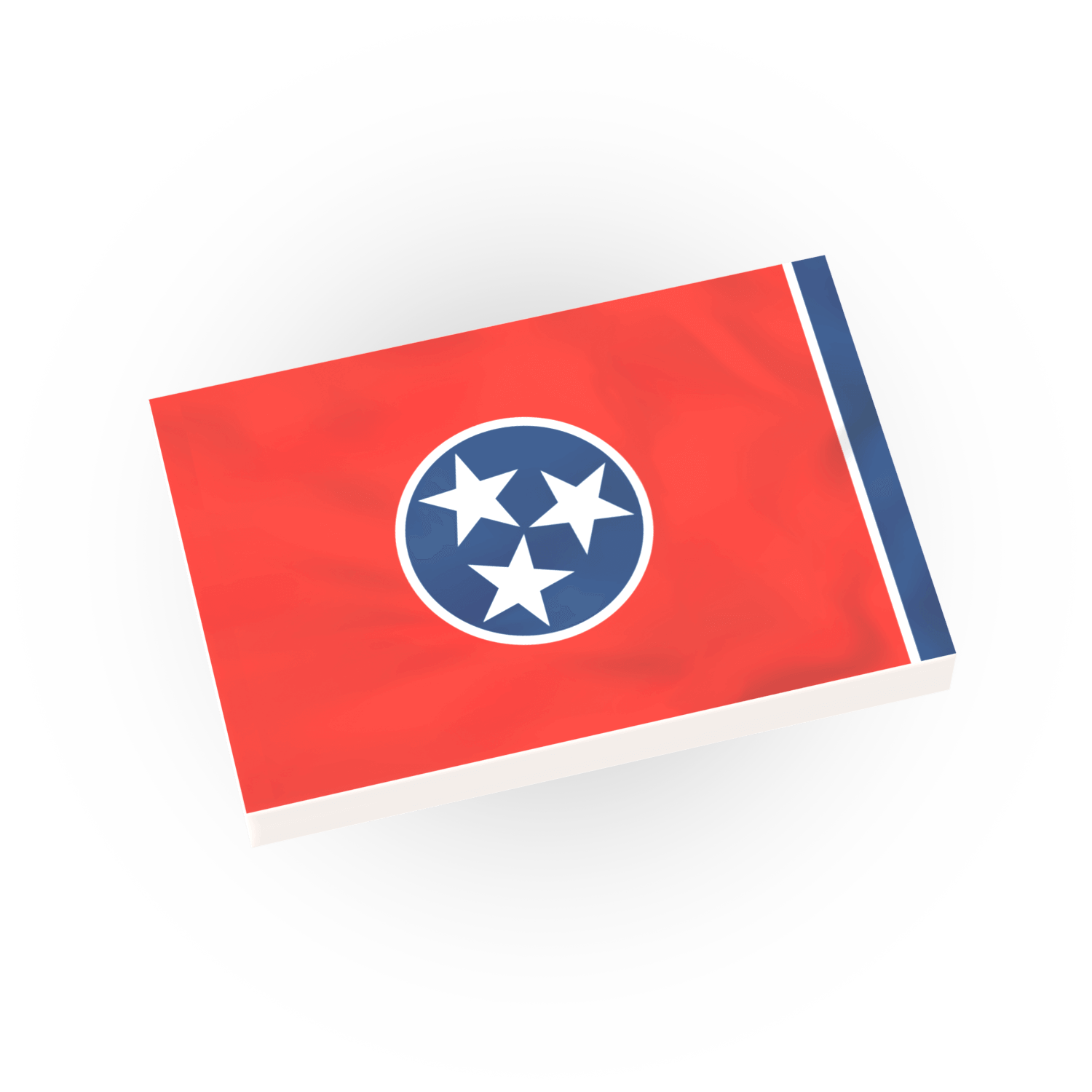 Flag of Tennessee custom printed on a lego tile