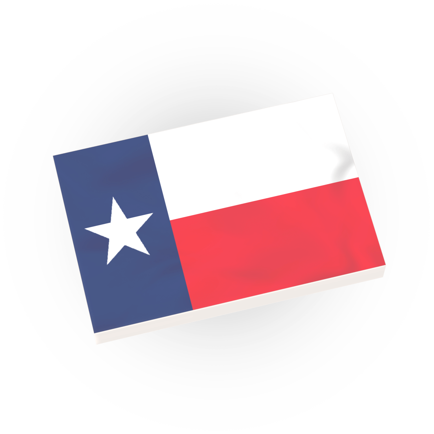 Texas flag on a white background