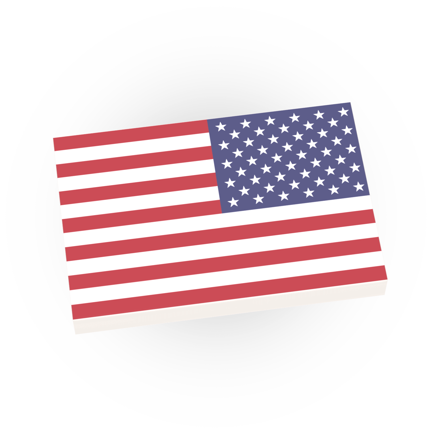 Reversed American Flag on a LEGO tile