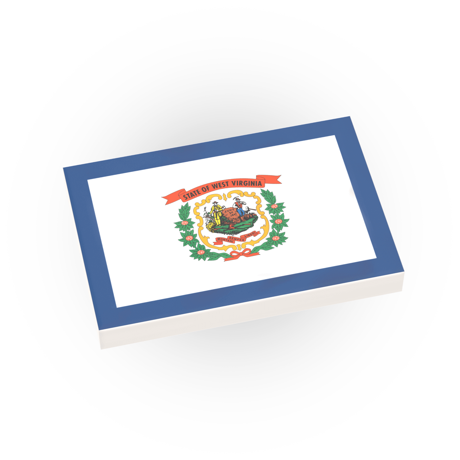 Flag of West Virginia on a white background