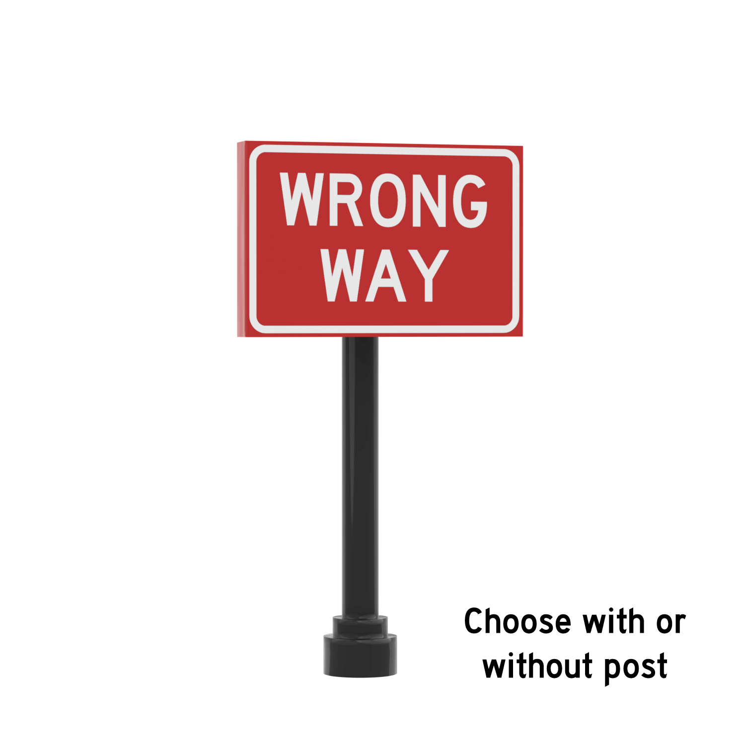 Wrong Way Sign - Custom Printed 2x3 Tile - Made Using LEGO® Parts