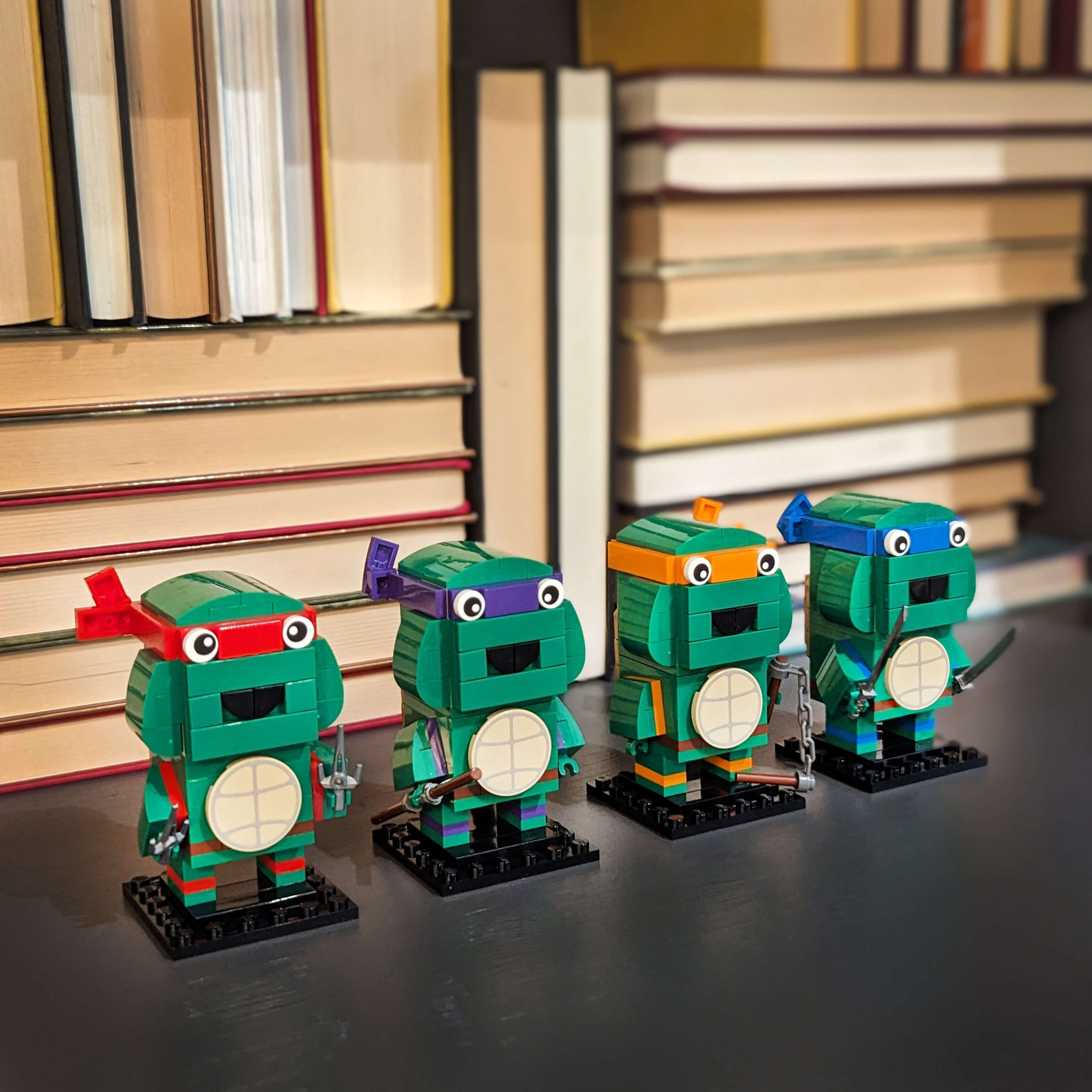 Purple Turtle Brick Head - Custom Building Set - Made Using LEGO® Parts