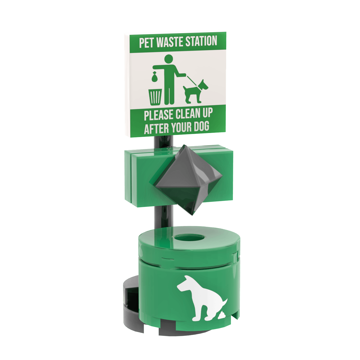Pet Waste Station - Printed Mini Build - Made Using LEGO® Parts