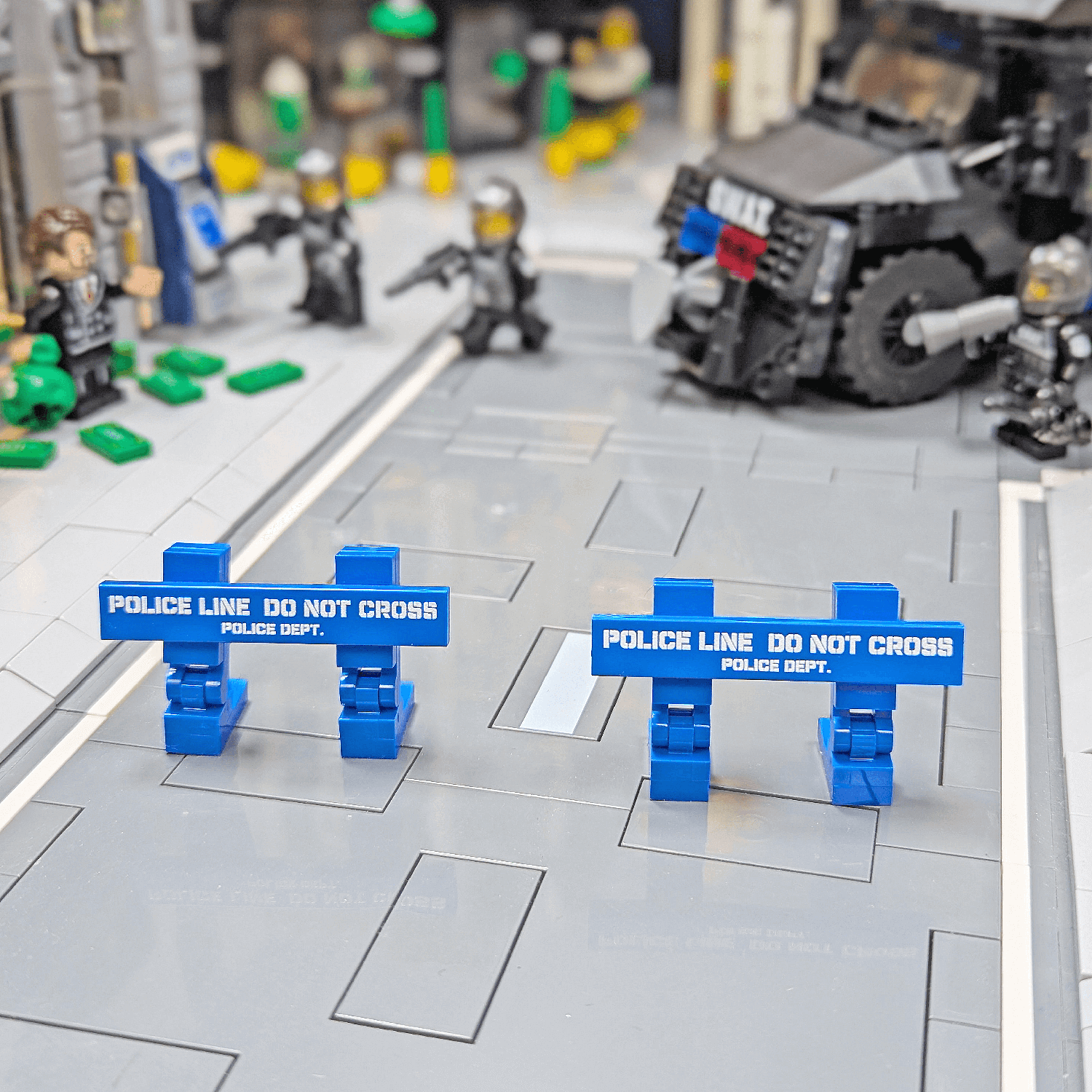 Police Barricade - Crime - Riots - Custom Printed - Made Using LEGO® Parts