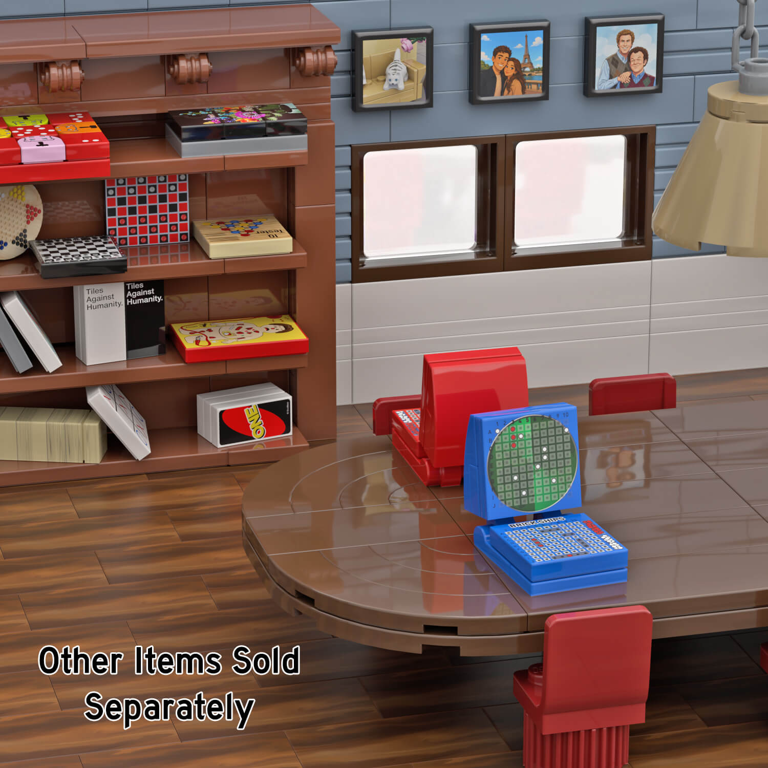 Brick Ships Game - Battle - Custom Printed Building Set - Made Using LEGO® Parts