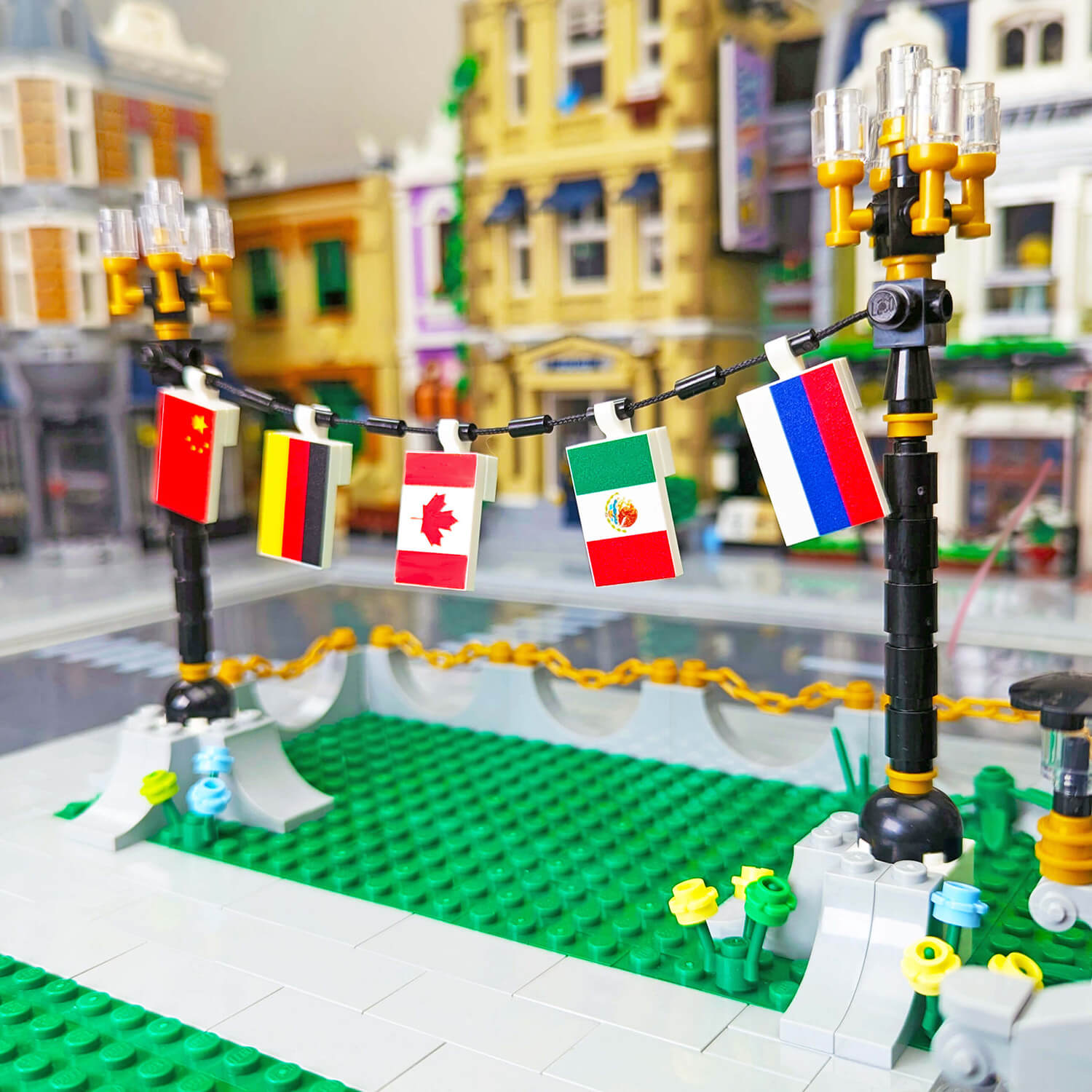 Mexico Country Flag Custom LEGO® Made Using a LEGO® Tile