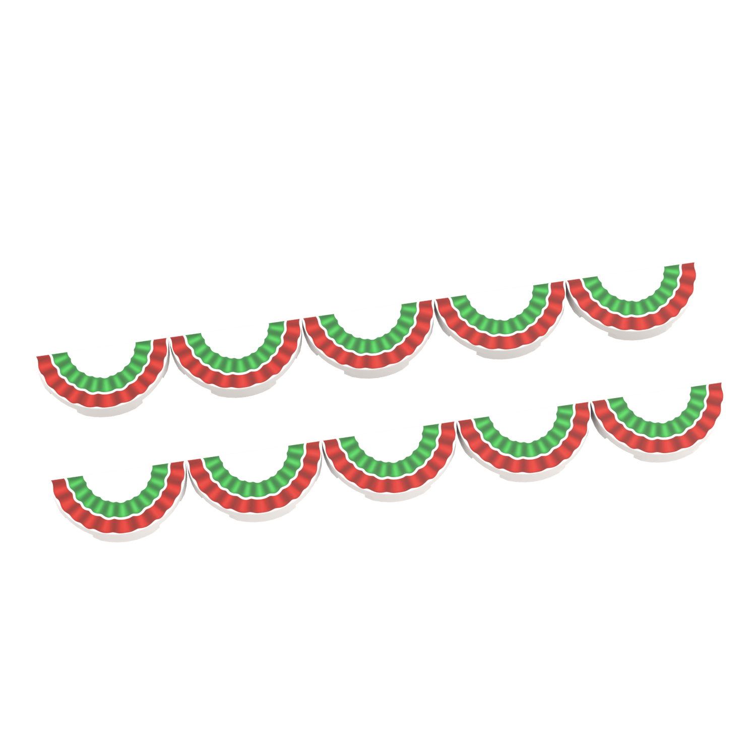 Christmas Bunting (10-Pack) - Seasonal Decor - Custom Printed - Made Using LEGO® Parts