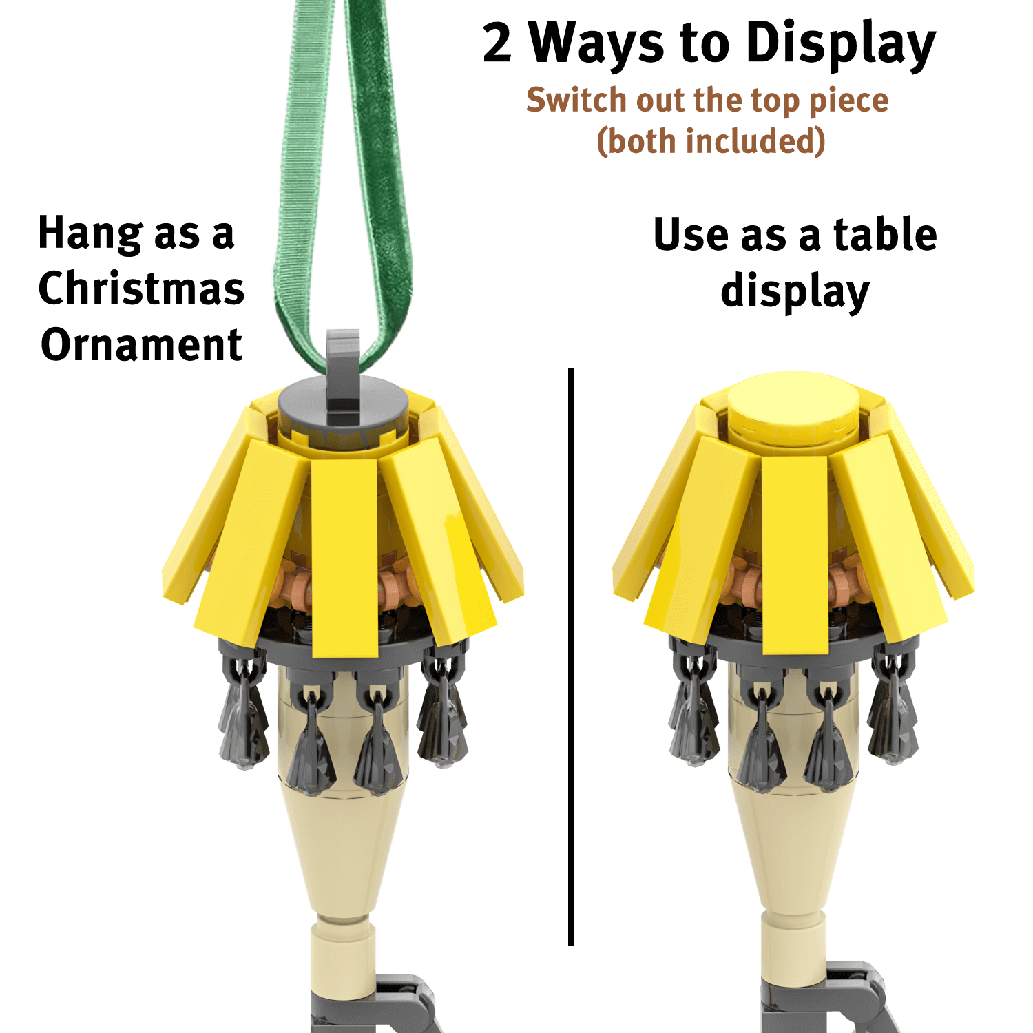 Christmas Story Leg Lamp Display - Christmas Ornament - Custom Printed - Made Using LEGO® Parts