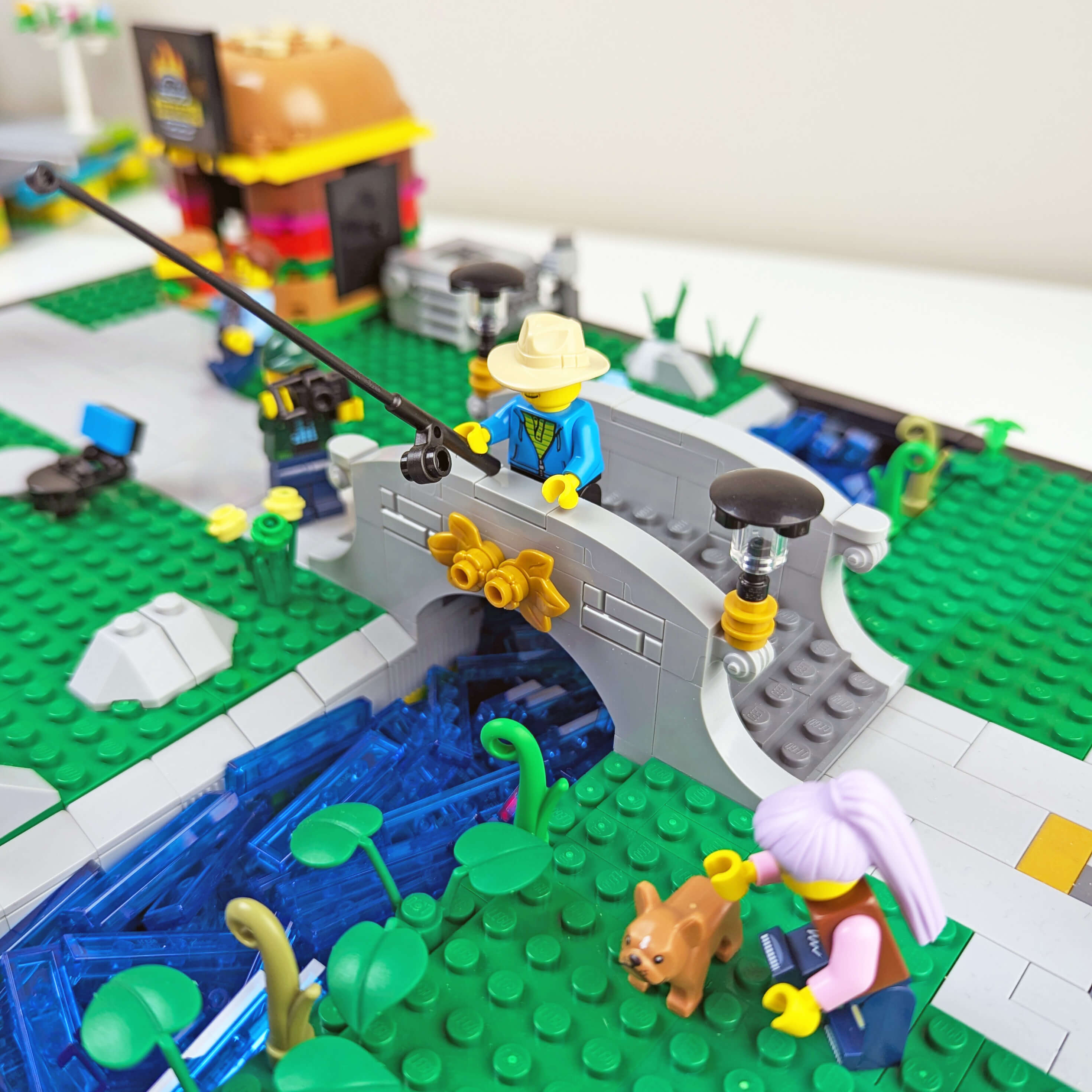City Park Foot Bridge - Custom Brick Built Set - Made Using LEGO® Parts