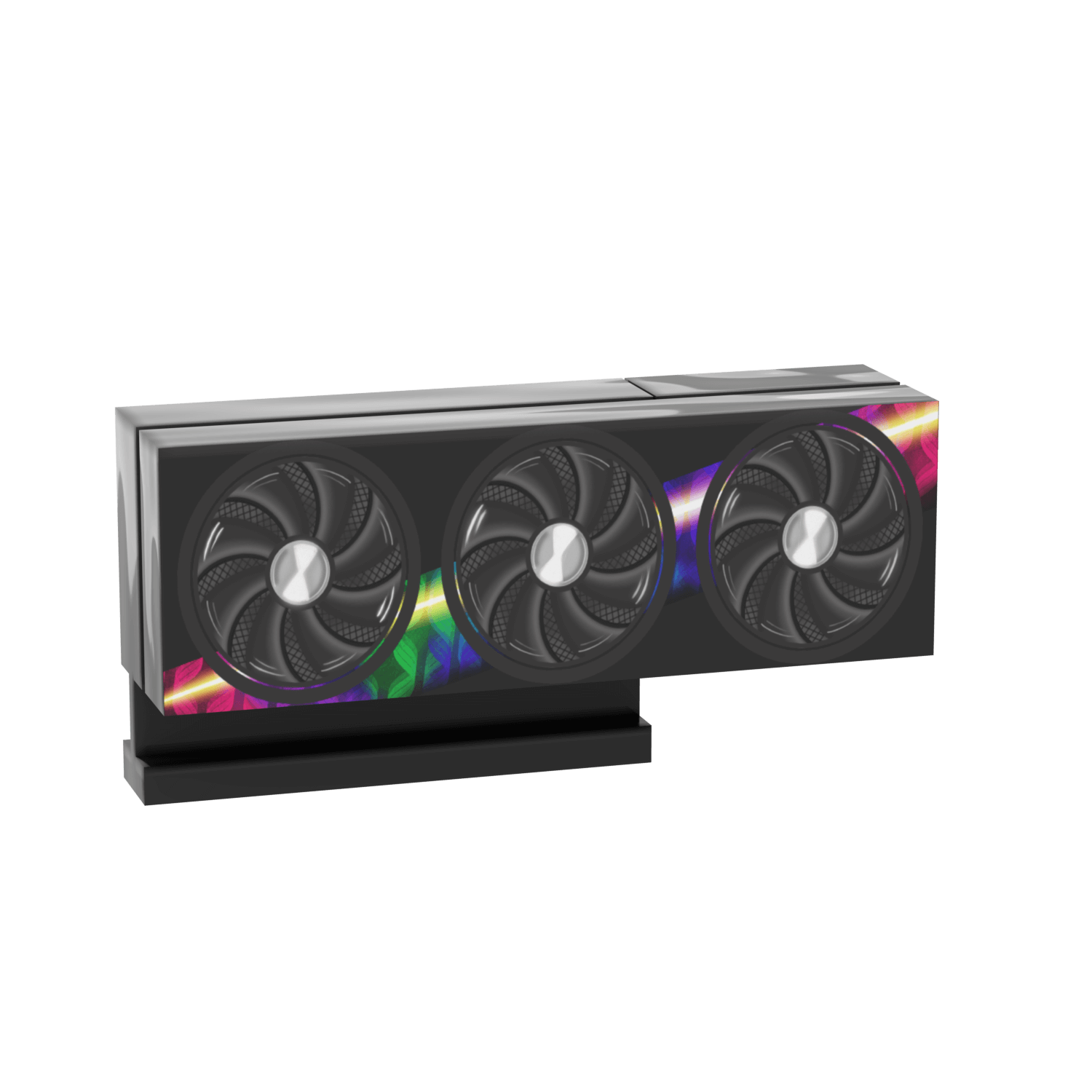 computer video card with 3 fans custom printed on lego