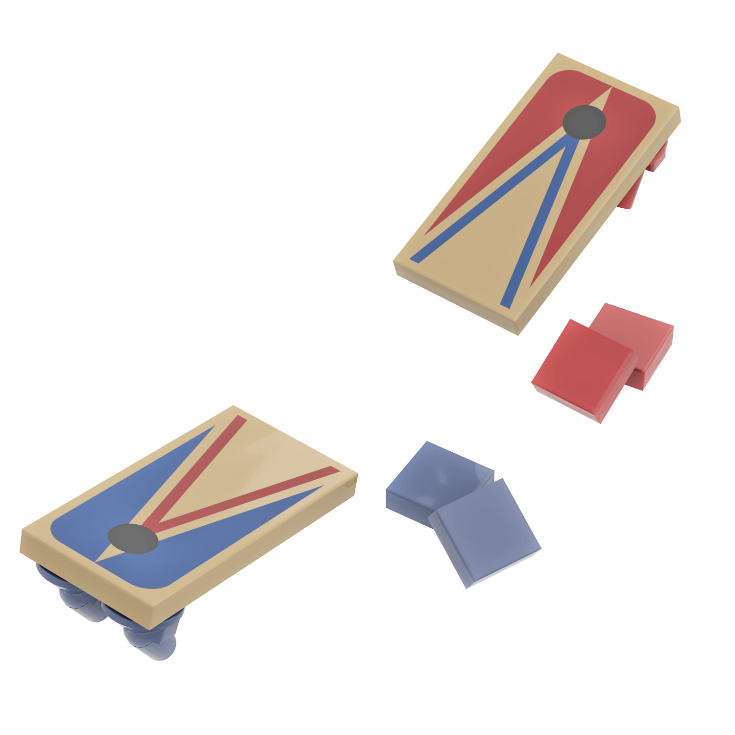 Cornhole Set - Custom Printed Minifig Scale - Made using LEGO® parts