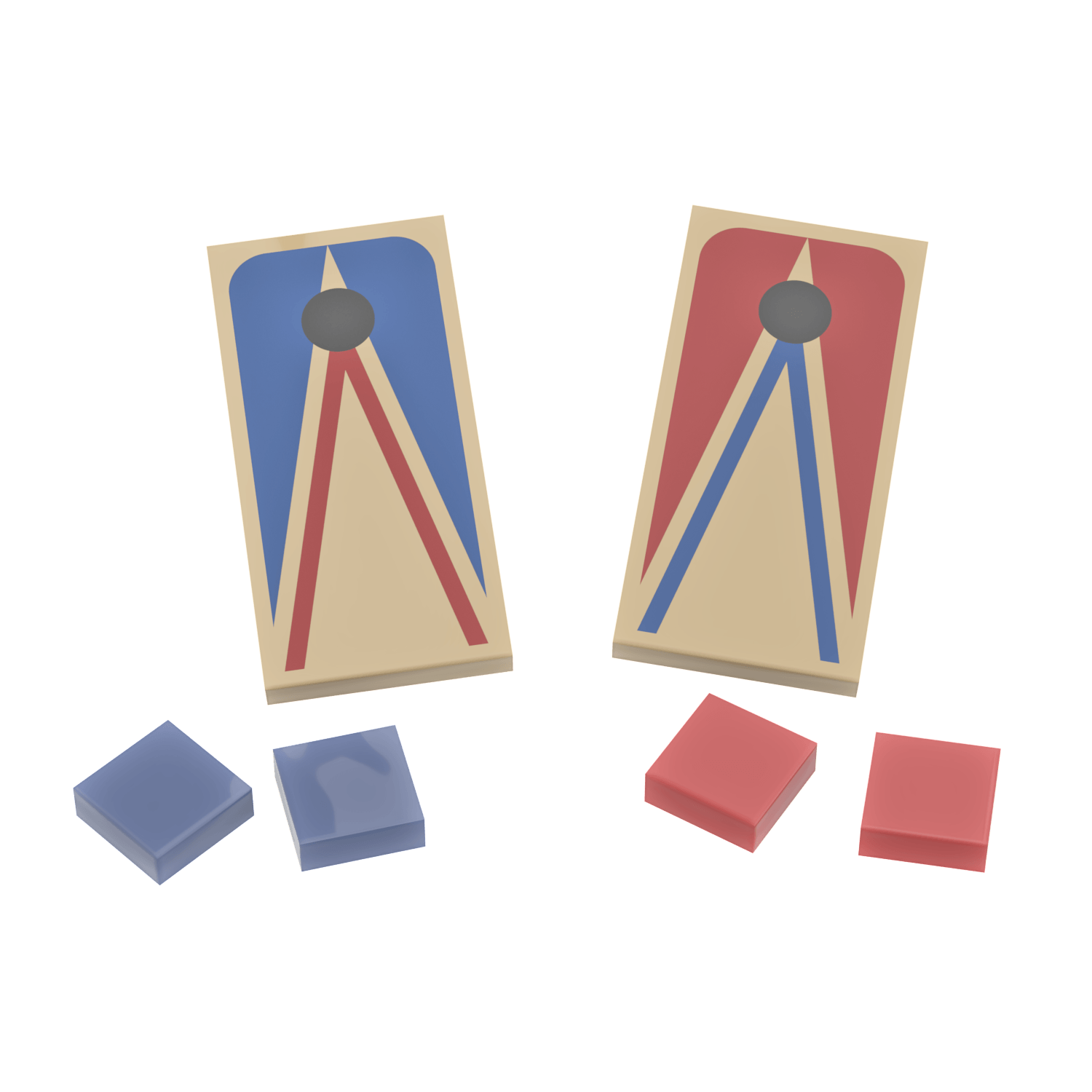 Cornhole Set - Custom Printed Minifig Scale - Made using LEGO® parts