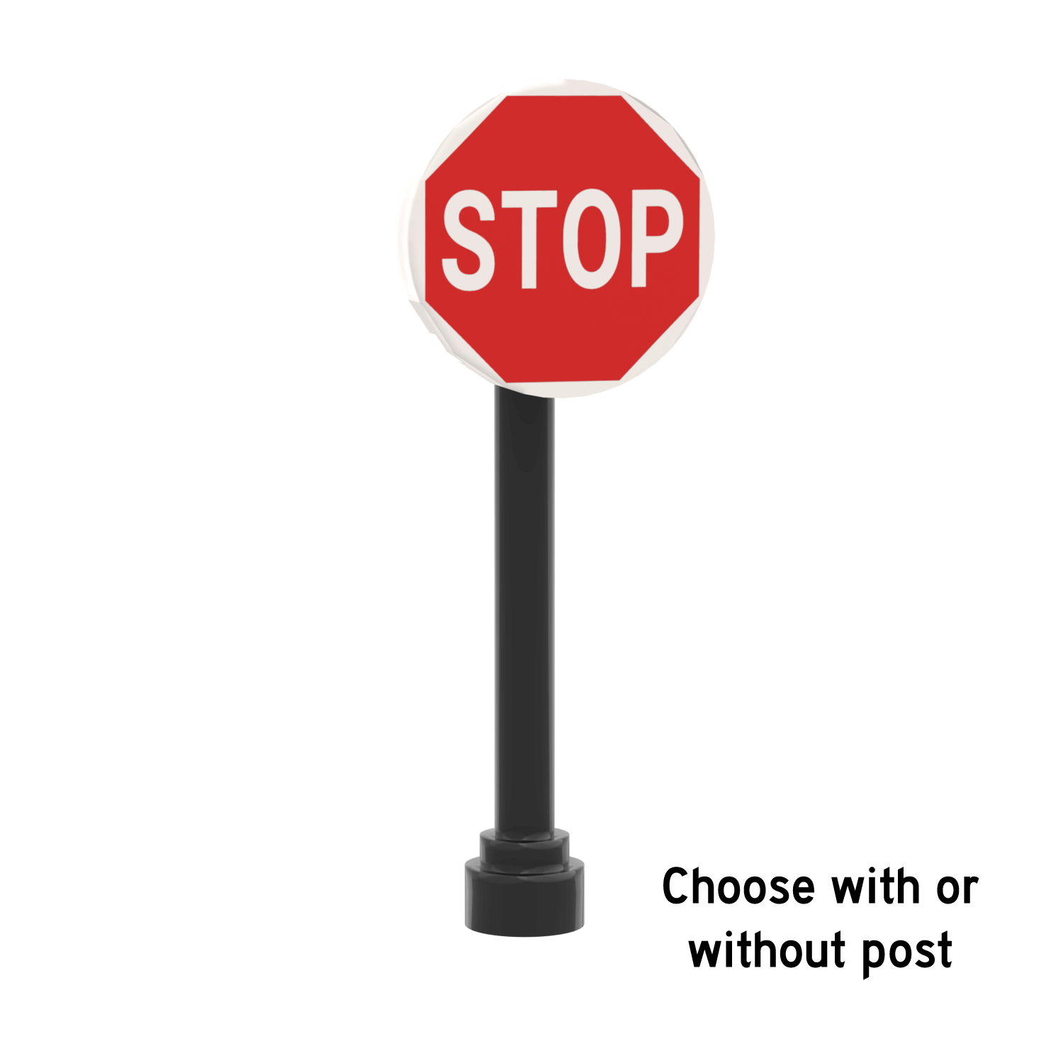 Stop Sign - Printed 2x2 Tile - Made Using LEGO® Parts