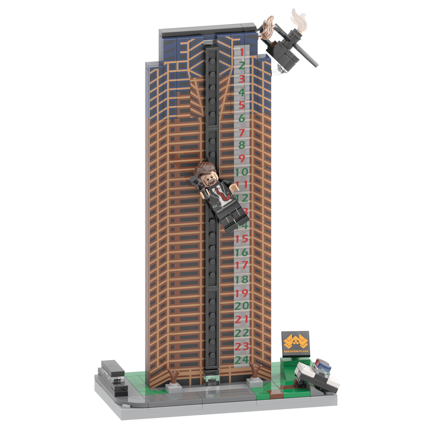 custom Lego building set of Die Hard's Nakatomi Plaza Christmas Advent Calendar