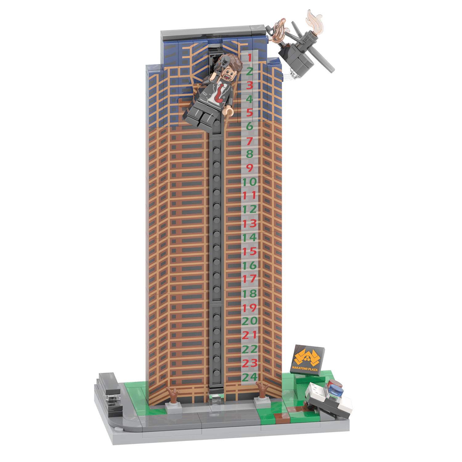 Lego model of nakatomi plaza - die hard