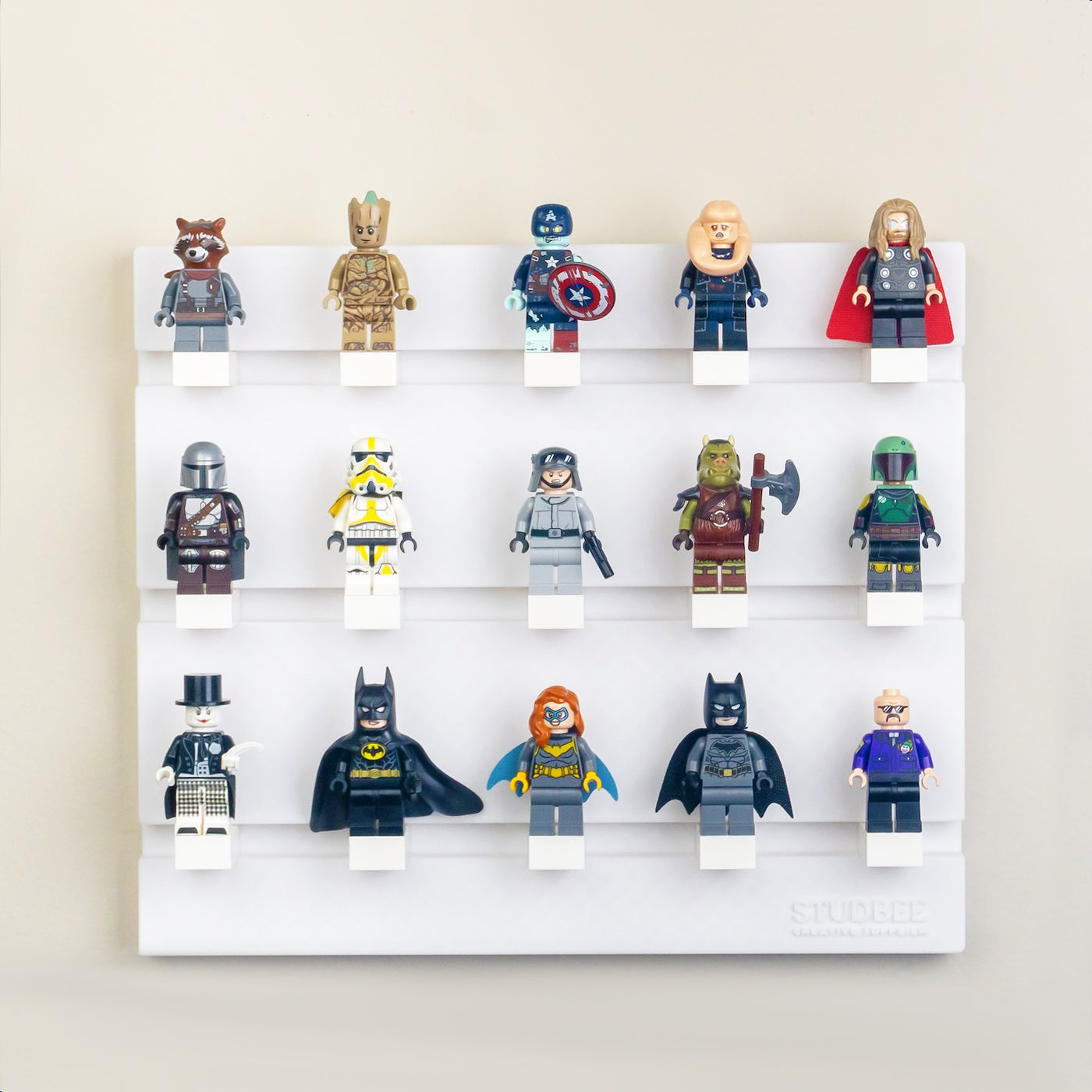 Wall Mounted Display Board for LEGO Minifigures and Sets