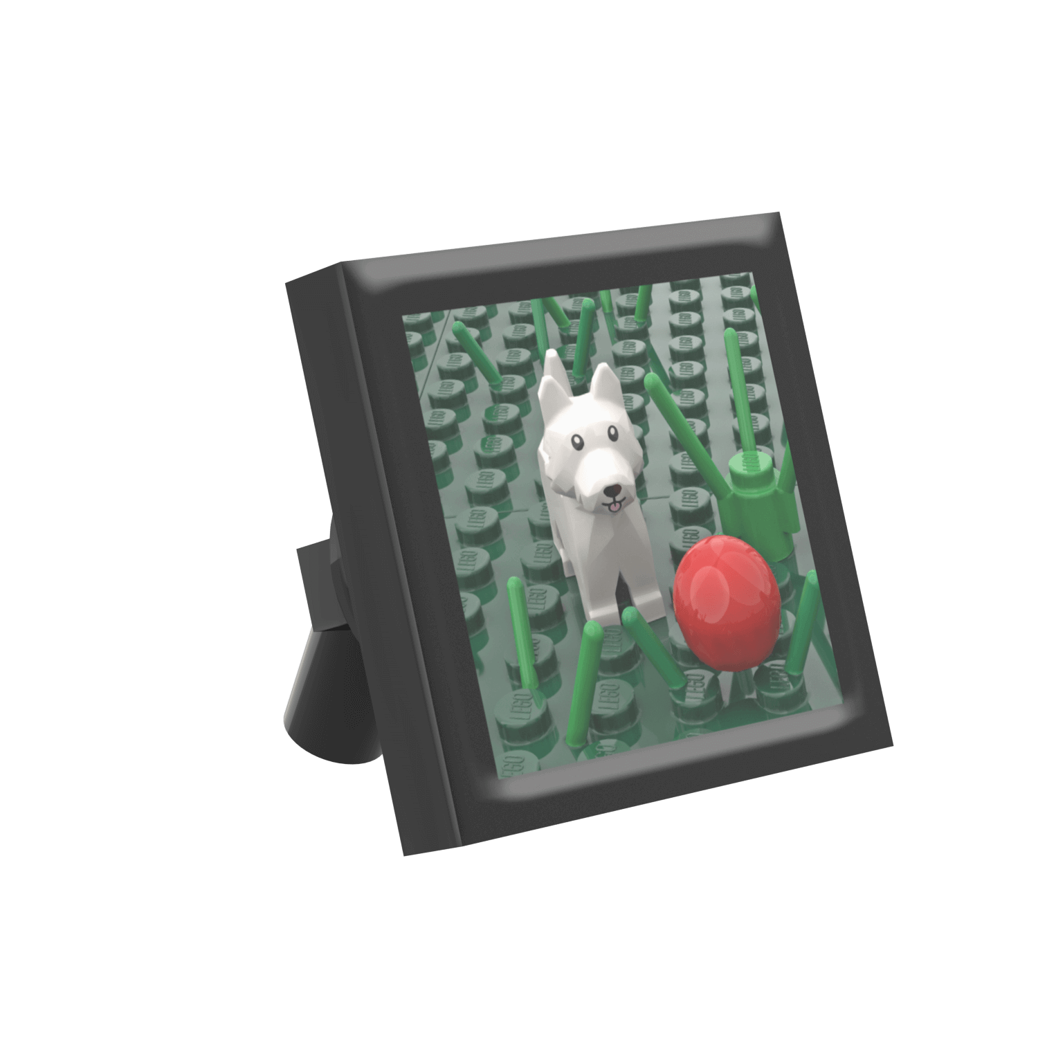 Framed Picture - Pet Dog - Custom Printed - Made Using LEGO® Parts