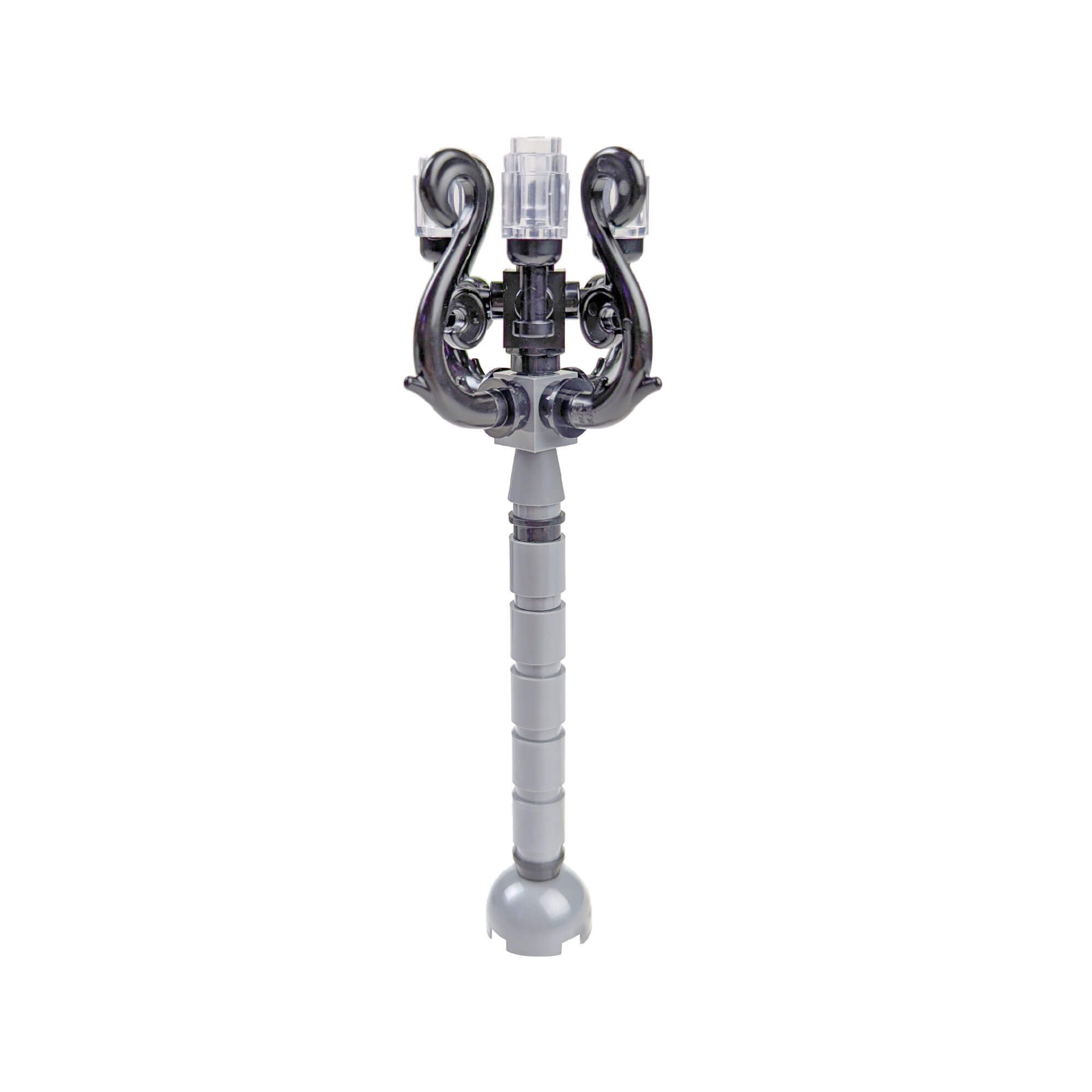 Gray & Black Spiral Lamppost - Building Set - Made Using LEGO® Parts