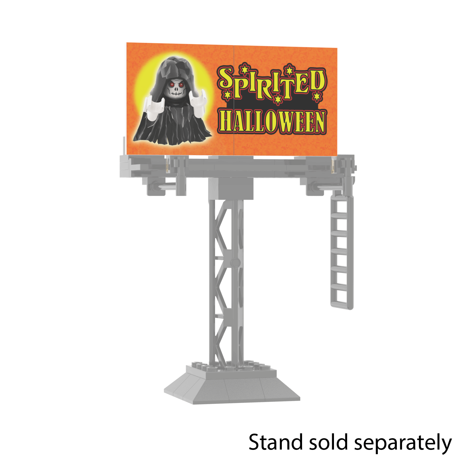"Spirted Halloween" Store Billboard  - Halloween - Custom Printed - Made Using LEGO ® Parts