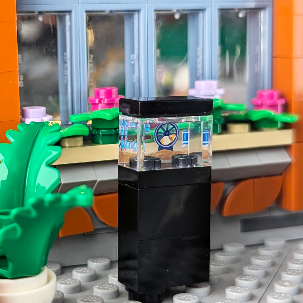 Hamster Enclosure - Minifig Scale - Custom Printed - Made Using LEGO® Parts
